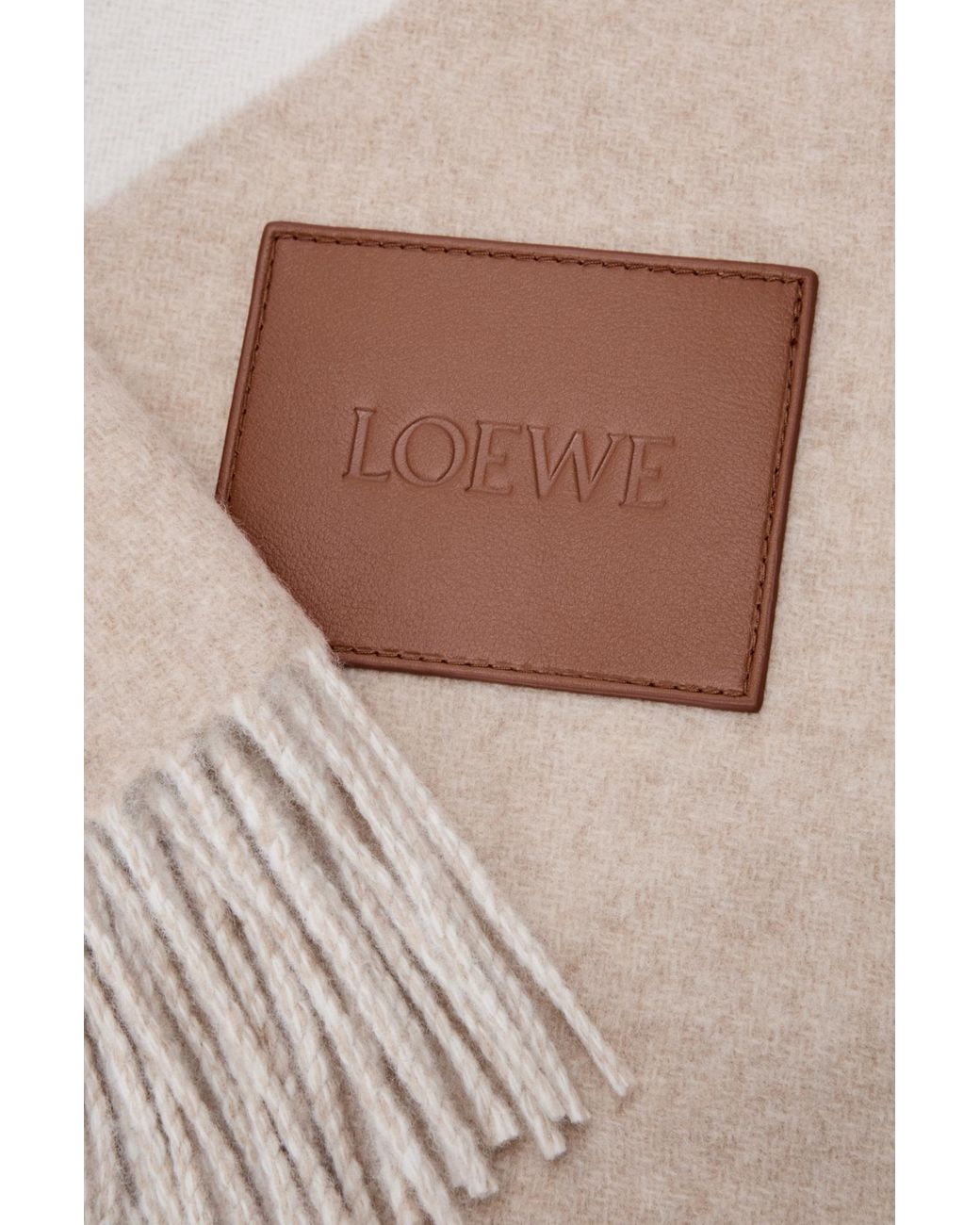 Loewe White Anagram Jacquard Blanket for men