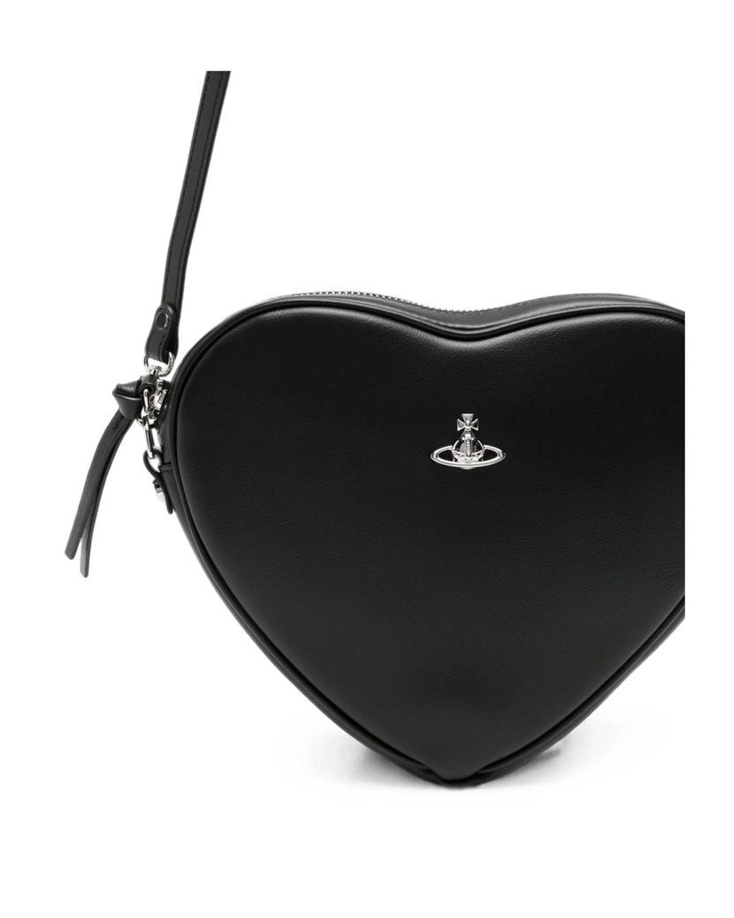 Vivienne Westwood Black Alexa Heart Shoulder Bag