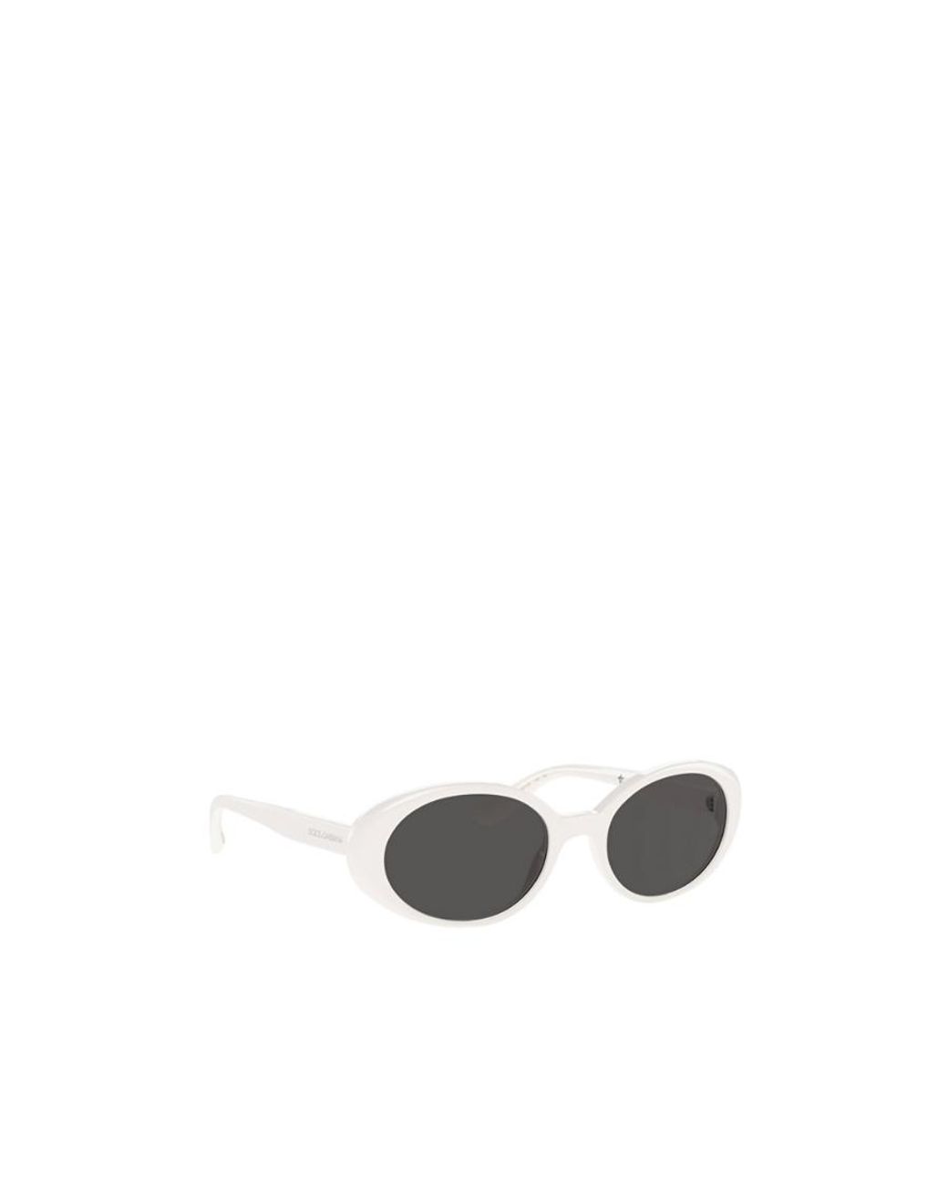 Dolce & Gabbana White Eyewear Round Frame Sunglaases