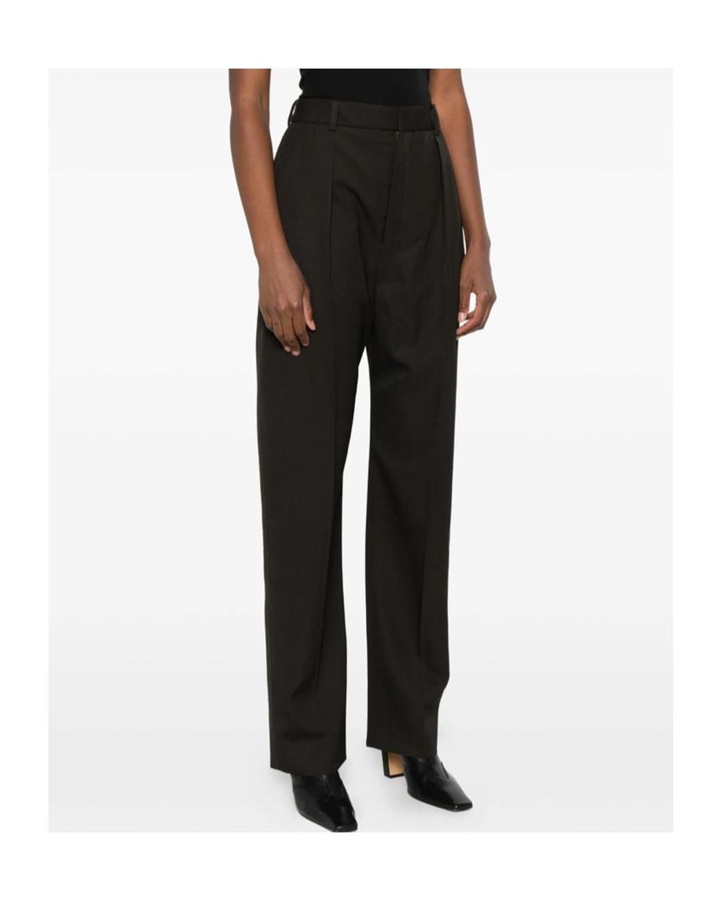 Lemaire Black Pleated-Pocket Trousers