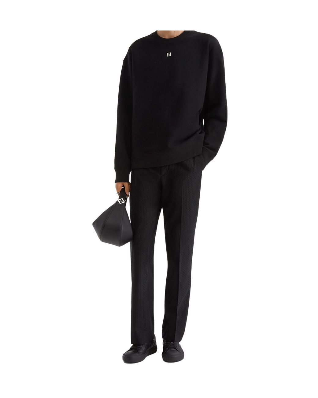 Fendi Black Domino Low-Top Sneakers for men