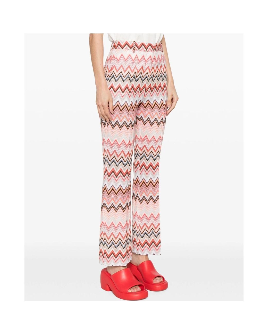 Missoni Pink Zigzag Patterned Trousers