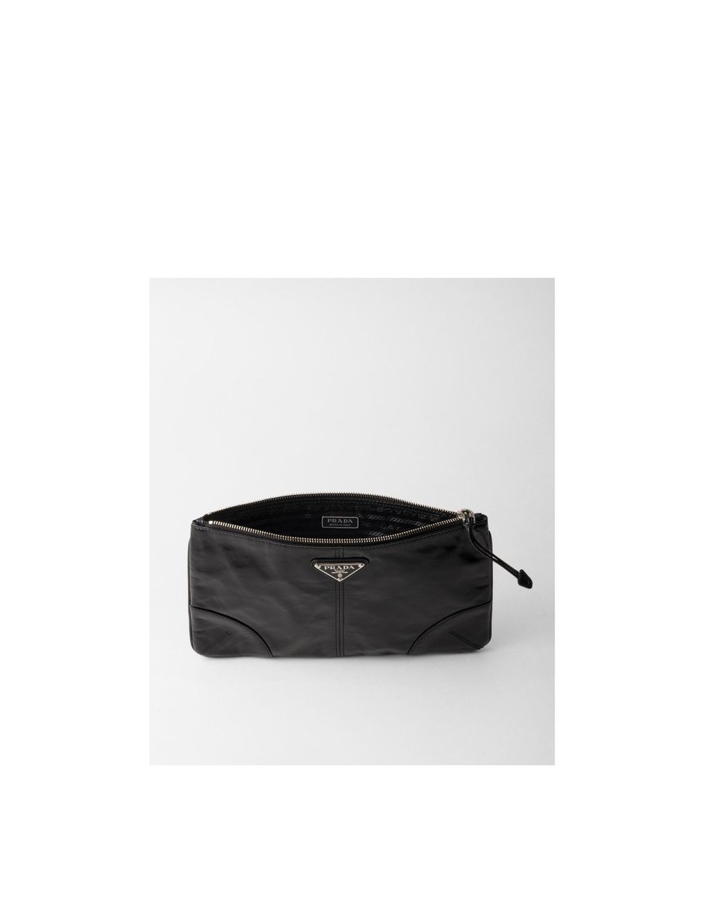 Prada Black Leather Pouch for men