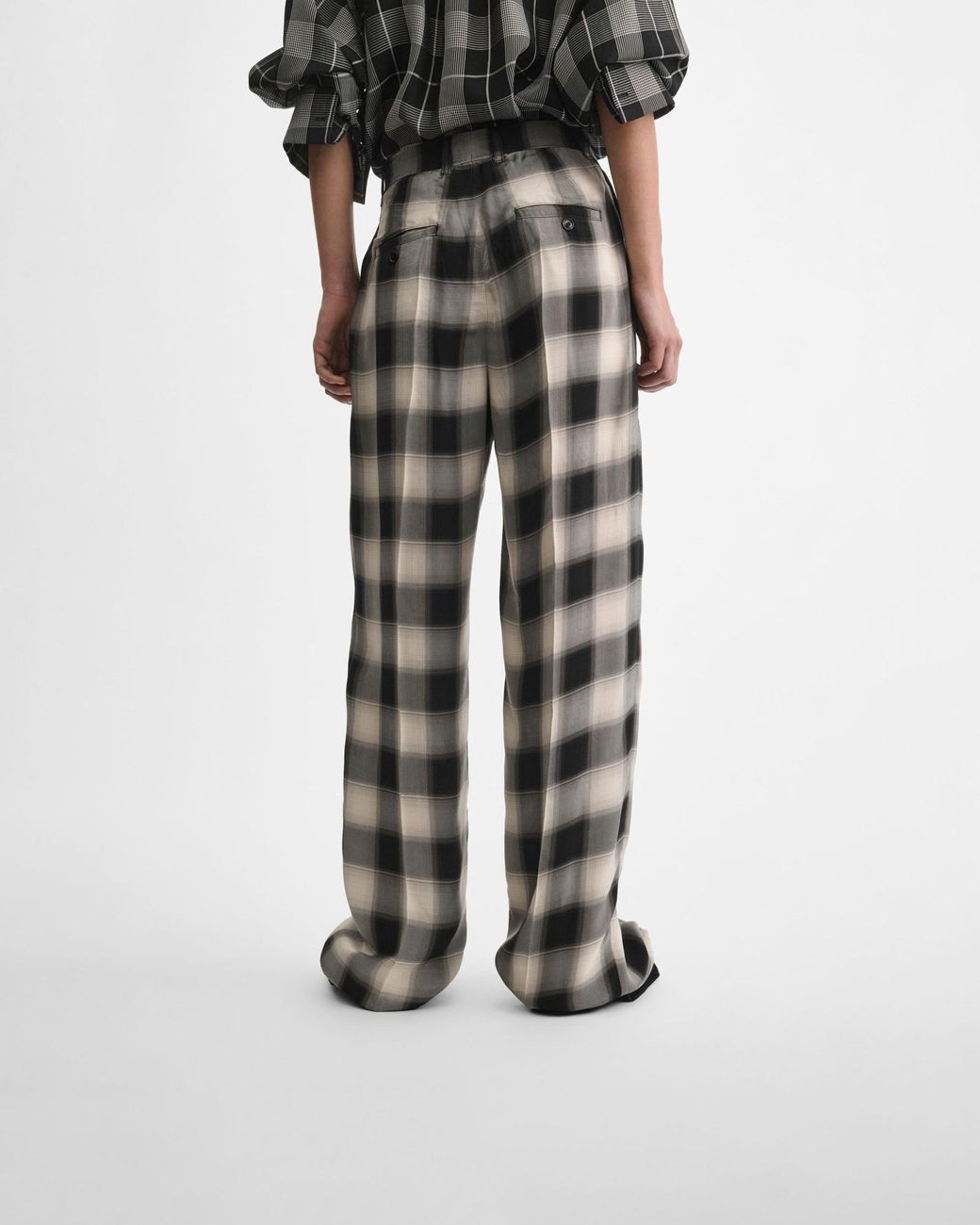 Phoebe Philo Gray Double Pleat Trousers