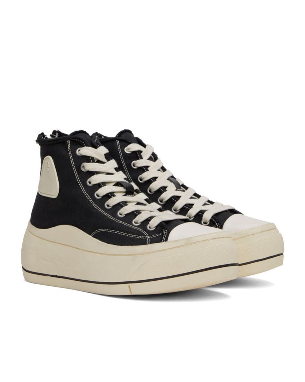 R13 Black Stitching High-Top Leisure Sneakers for men