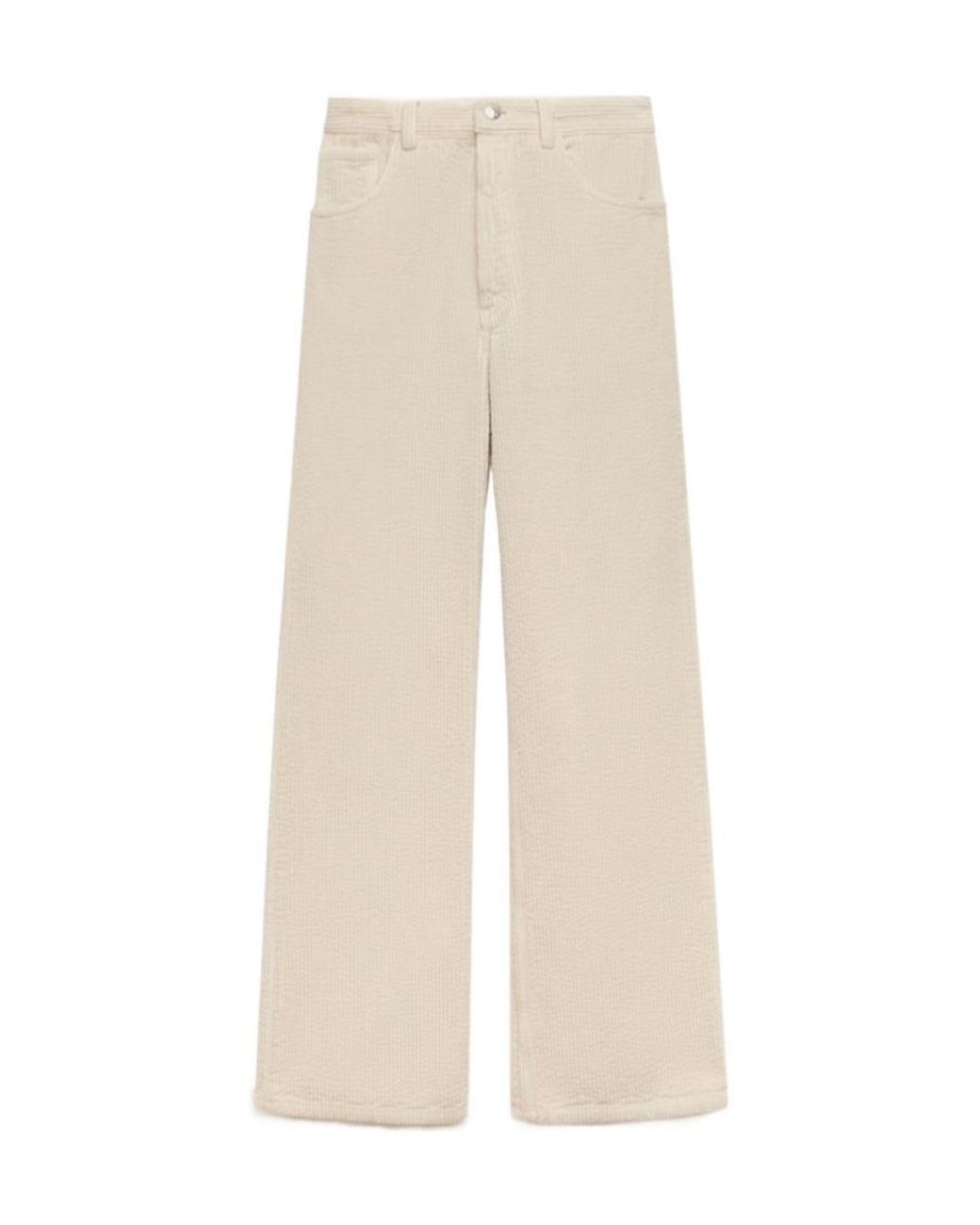 Marni Natural Corduroy Straight-Leg Pants
