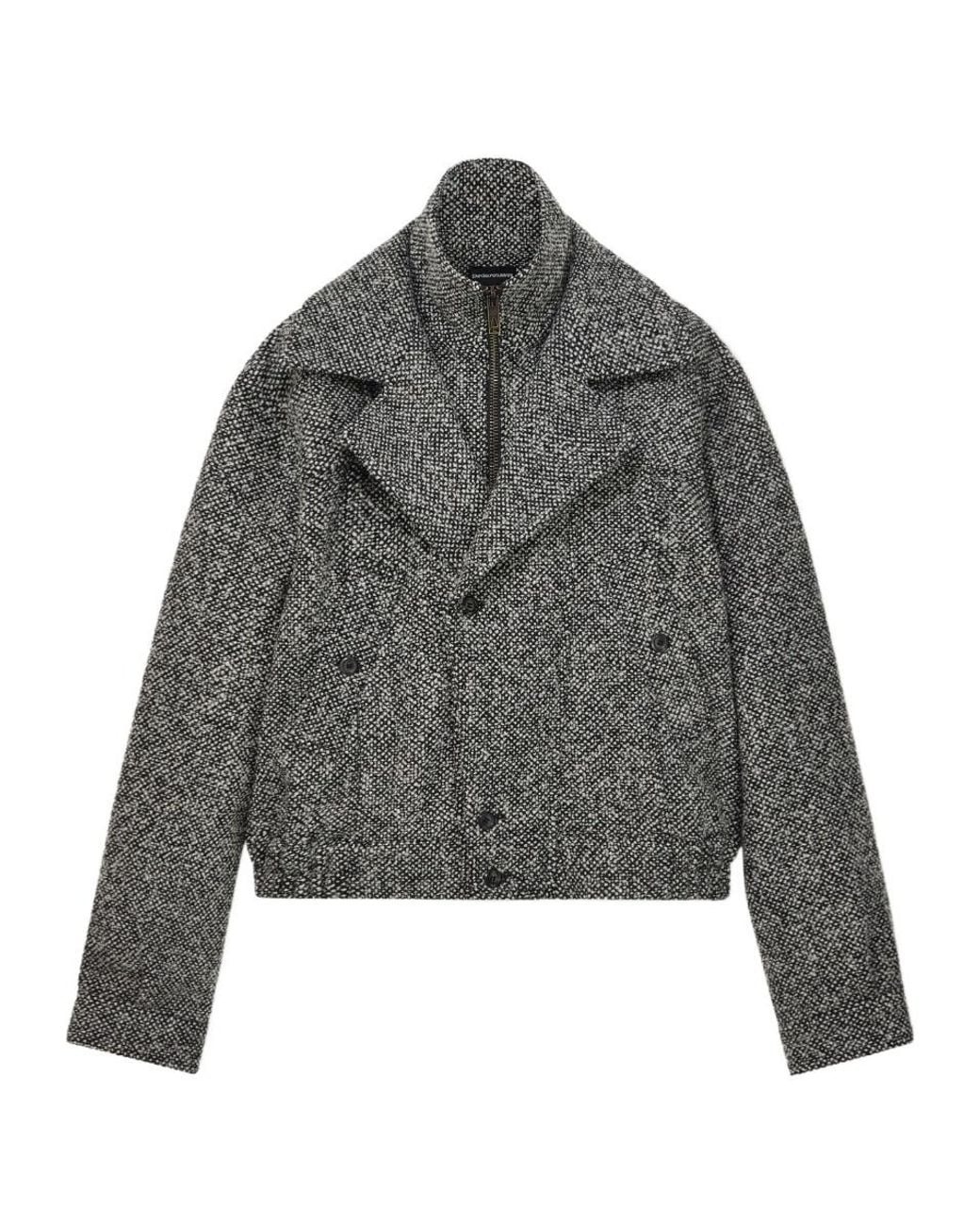 Emporio Armani Gray Long-Sleeve Jacket for men