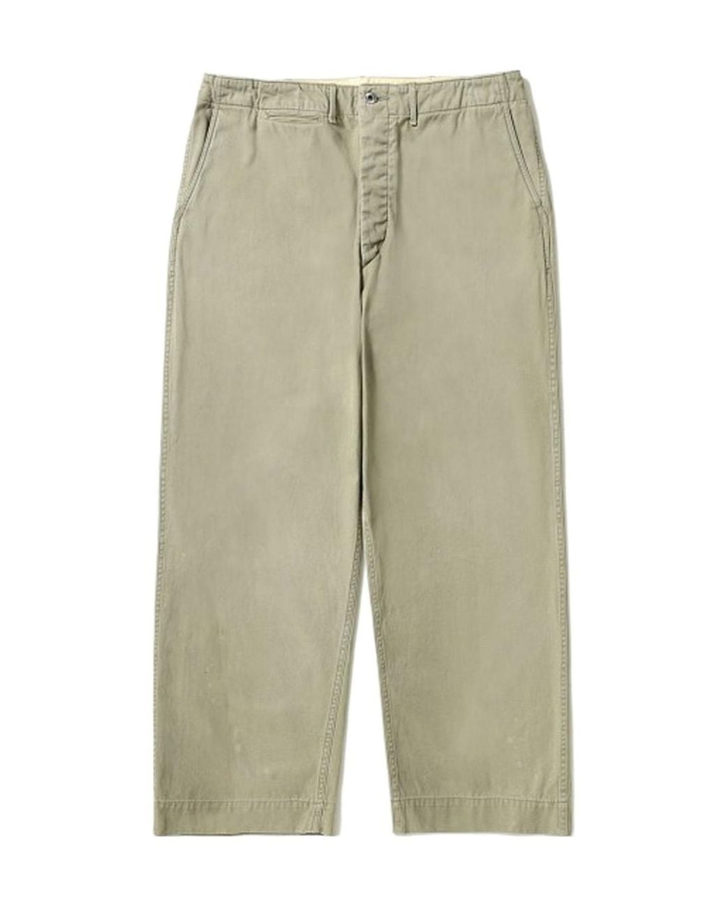 A.PRESSE Green Cotton Gabardine Trousers for men