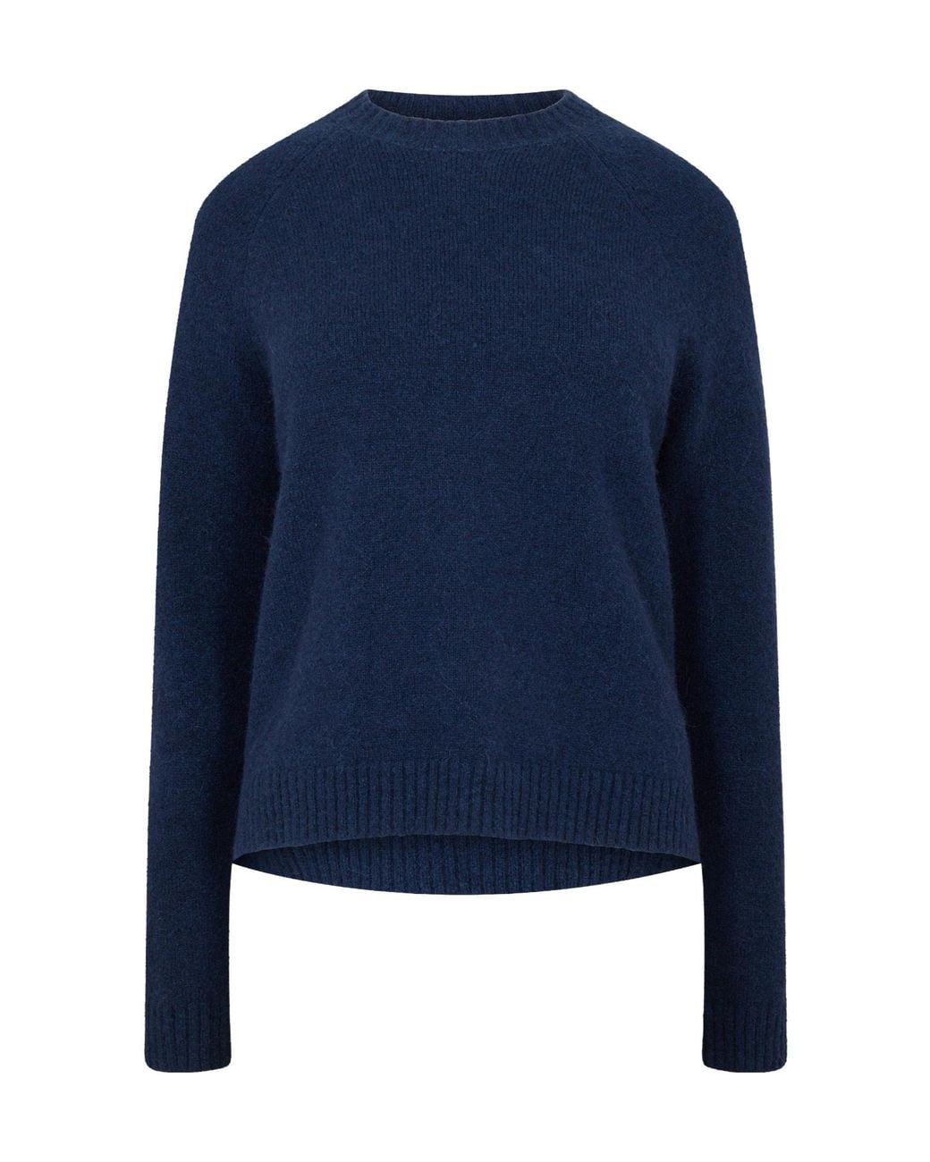 Boss Blue Relaxed Crewneck Raglansleeve Knit Top