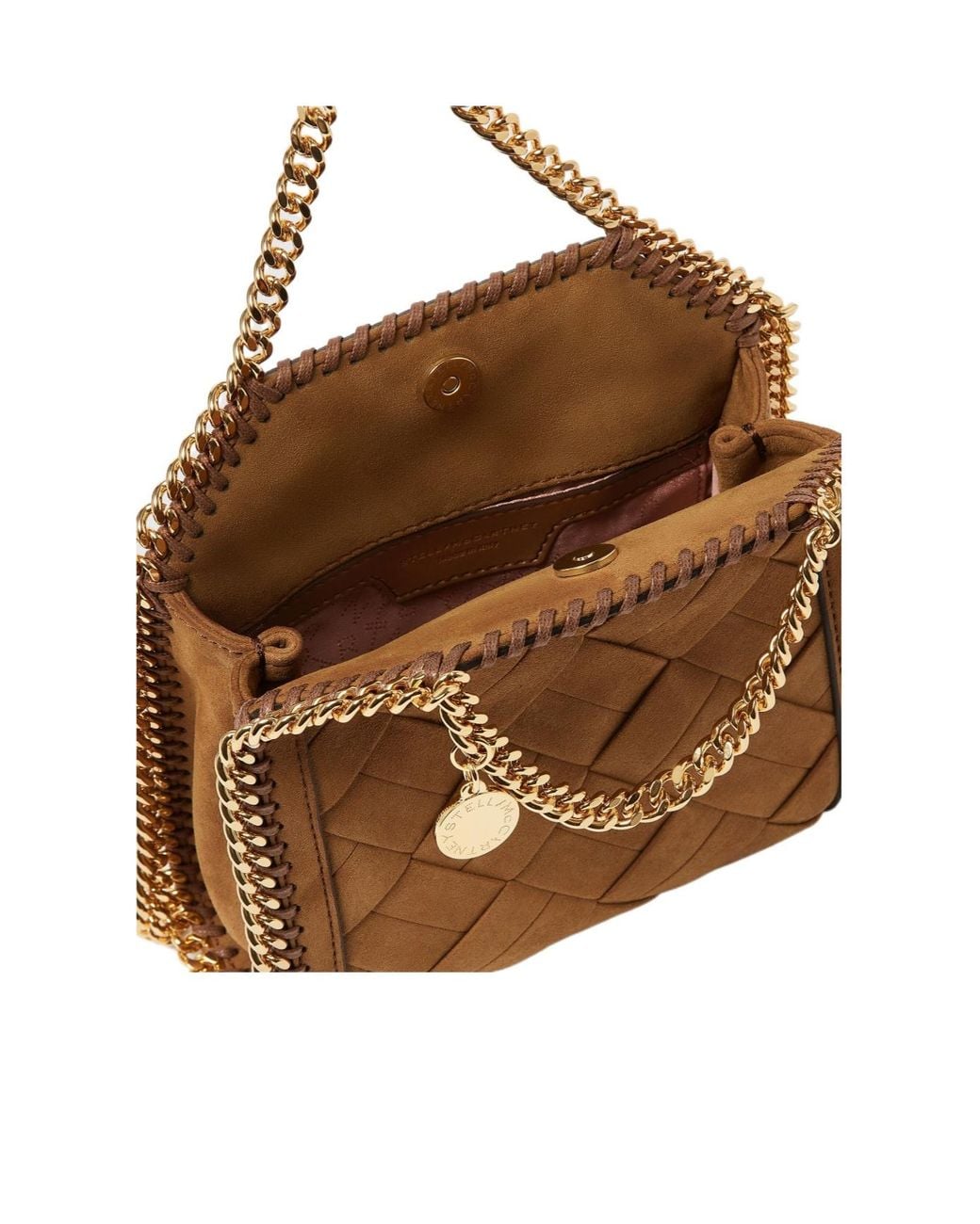 Stella McCartney Brown Falabella Tiny Chain Tote Bag