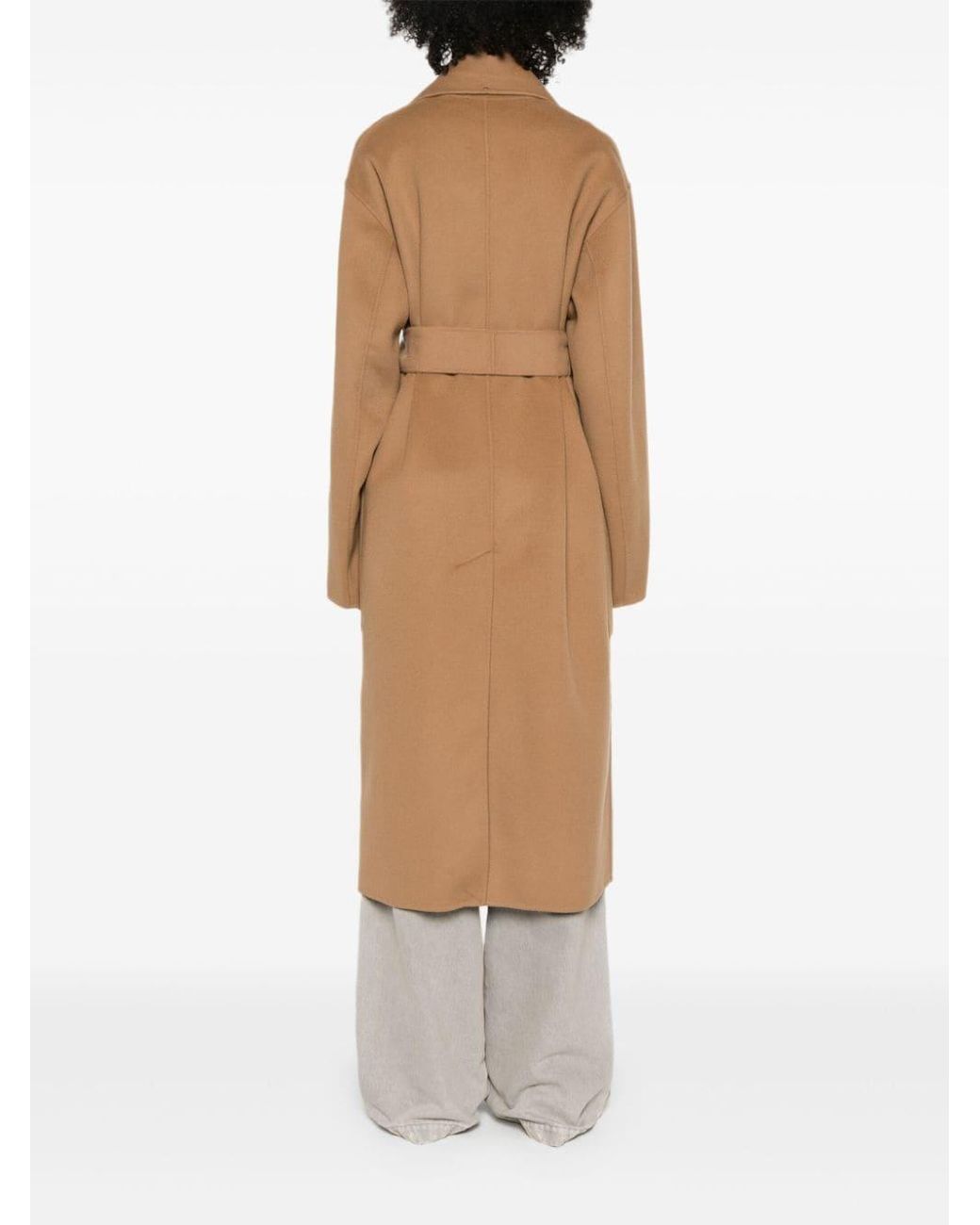 Sportmax Brown Buttoned Long-Sleeved Coat