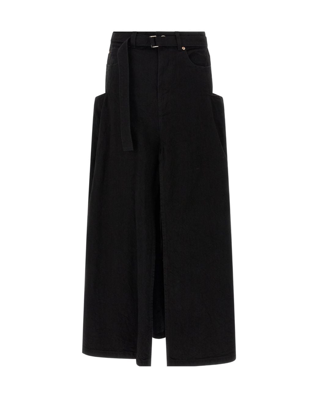 Sacai Black Denim Skirt