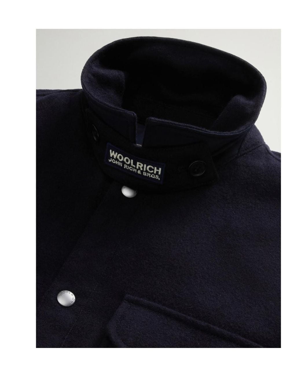 Woolrich Blue Padded Alaskan Overshirt for men