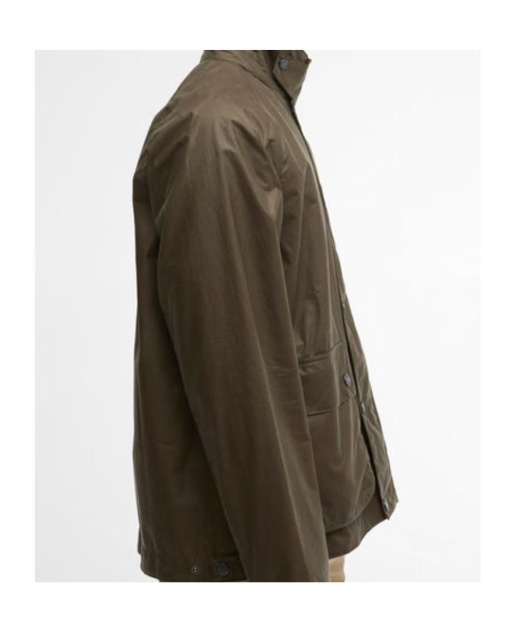 Barbour Green Collared Button-Up Jacket for men