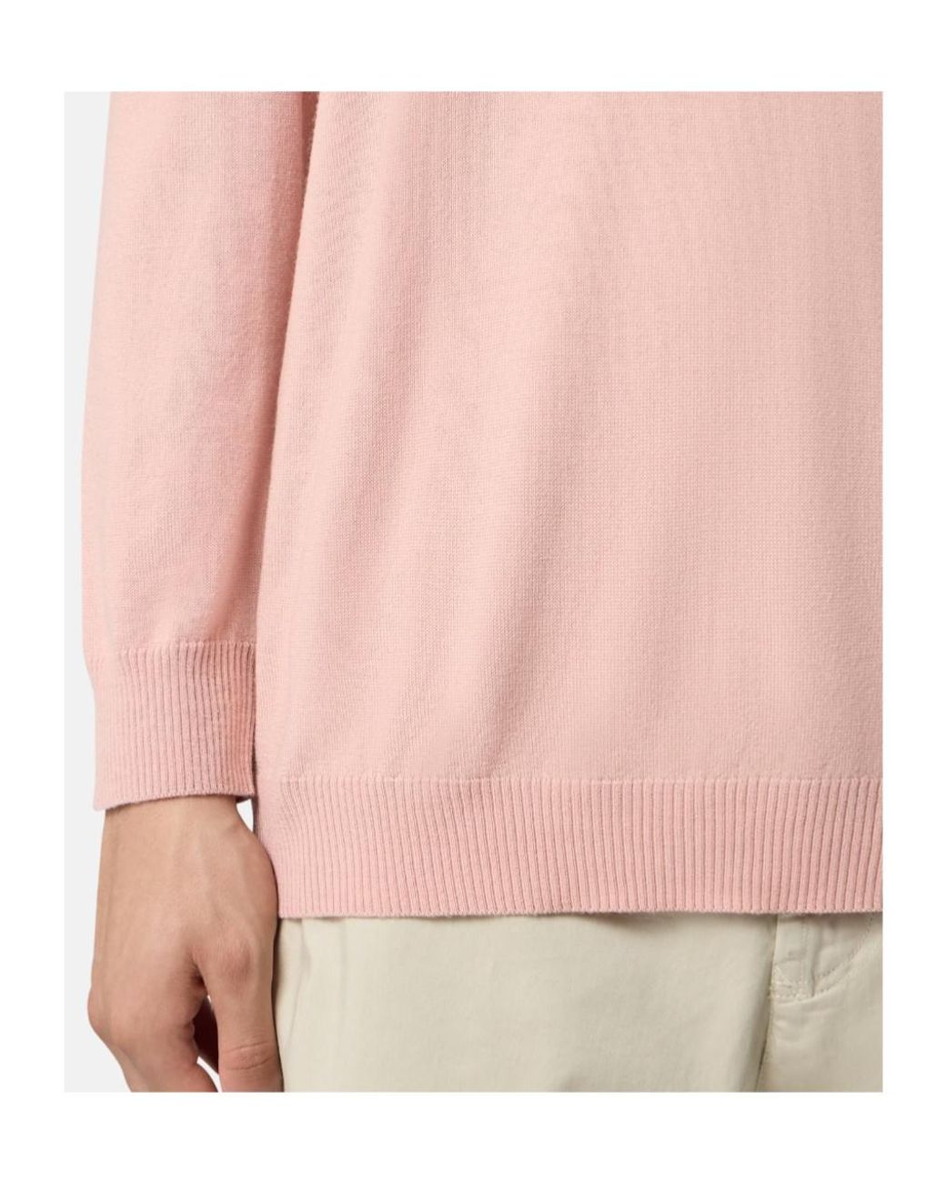 Stone Island Pink Badge Crewneck Knitted Sweater for men