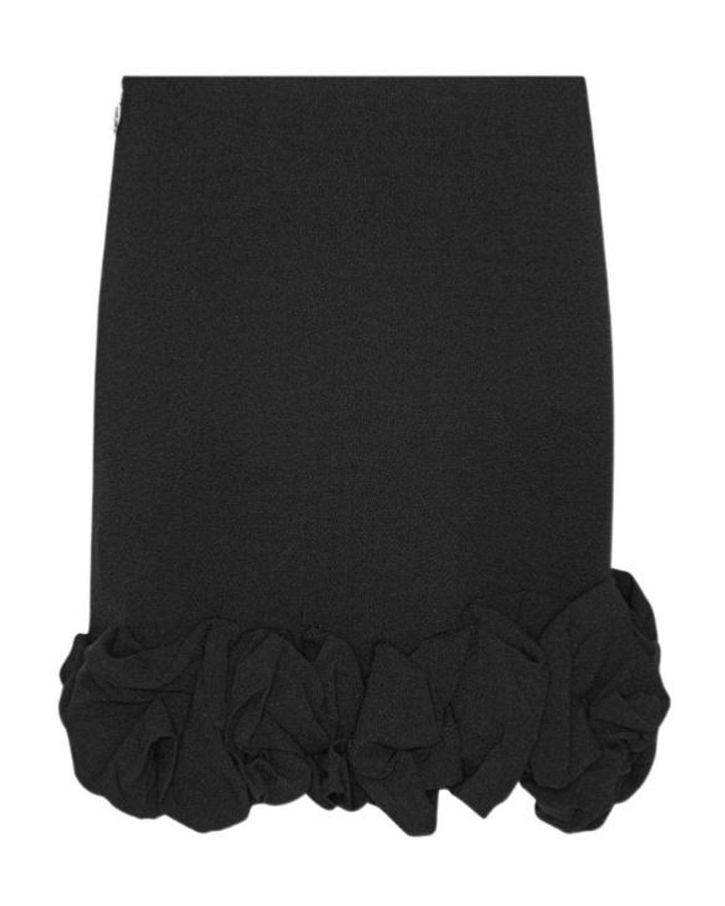 ROTATE BIRGER CHRISTENSEN Black Ruffled Mini Skirt