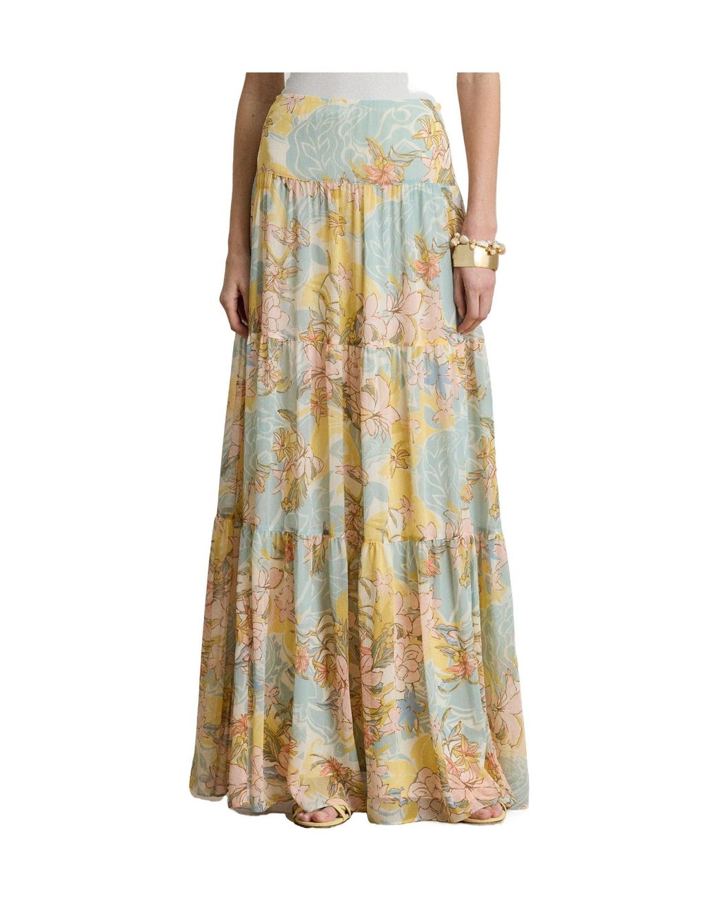 Ralph Lauren Metallic Maxi Skirt