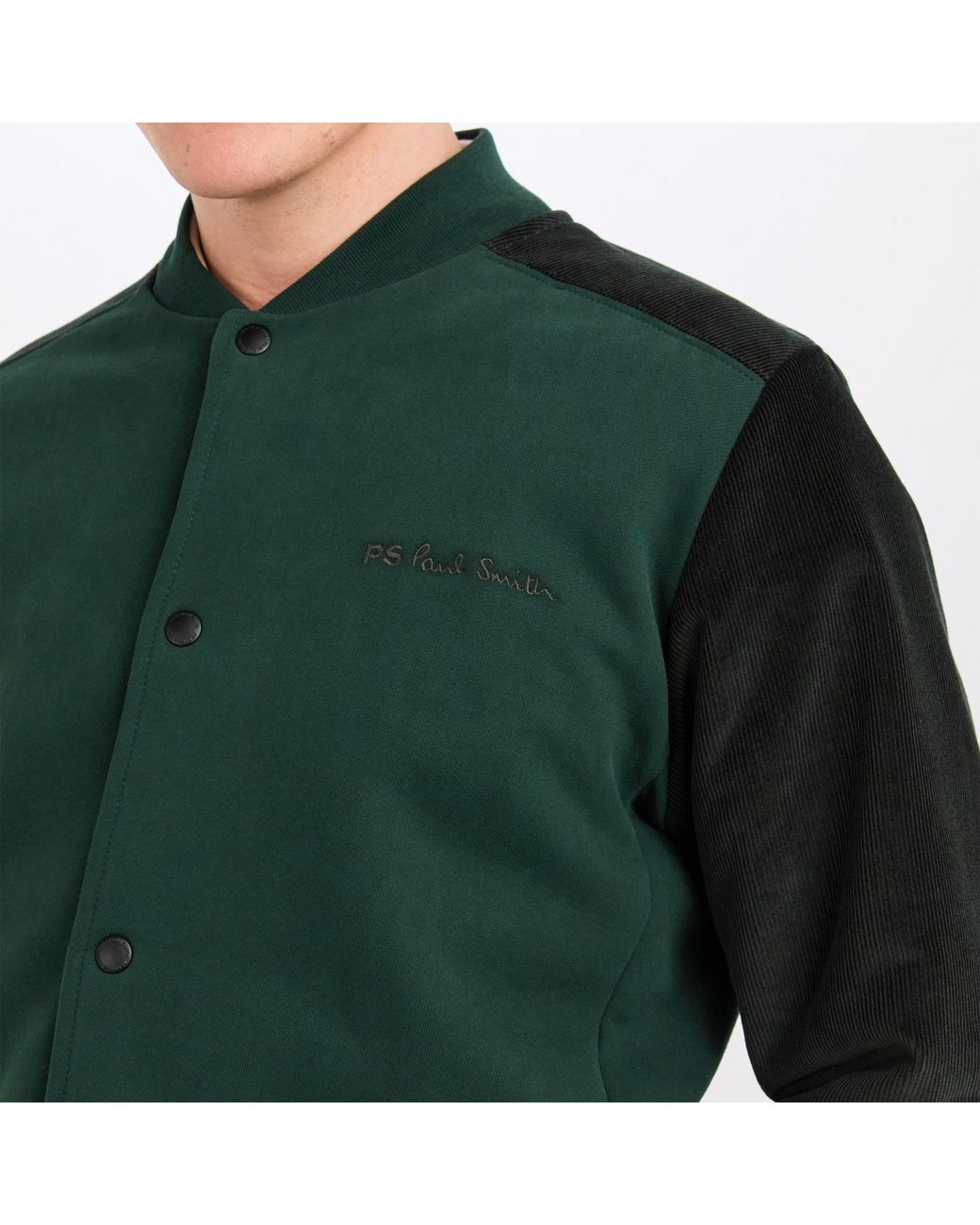 Paul Smith Green Dark Colourblock Bomber Jacket for men