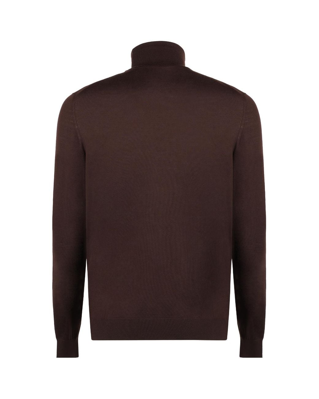Kiton Brown Turtleneck Knit Pullover for men