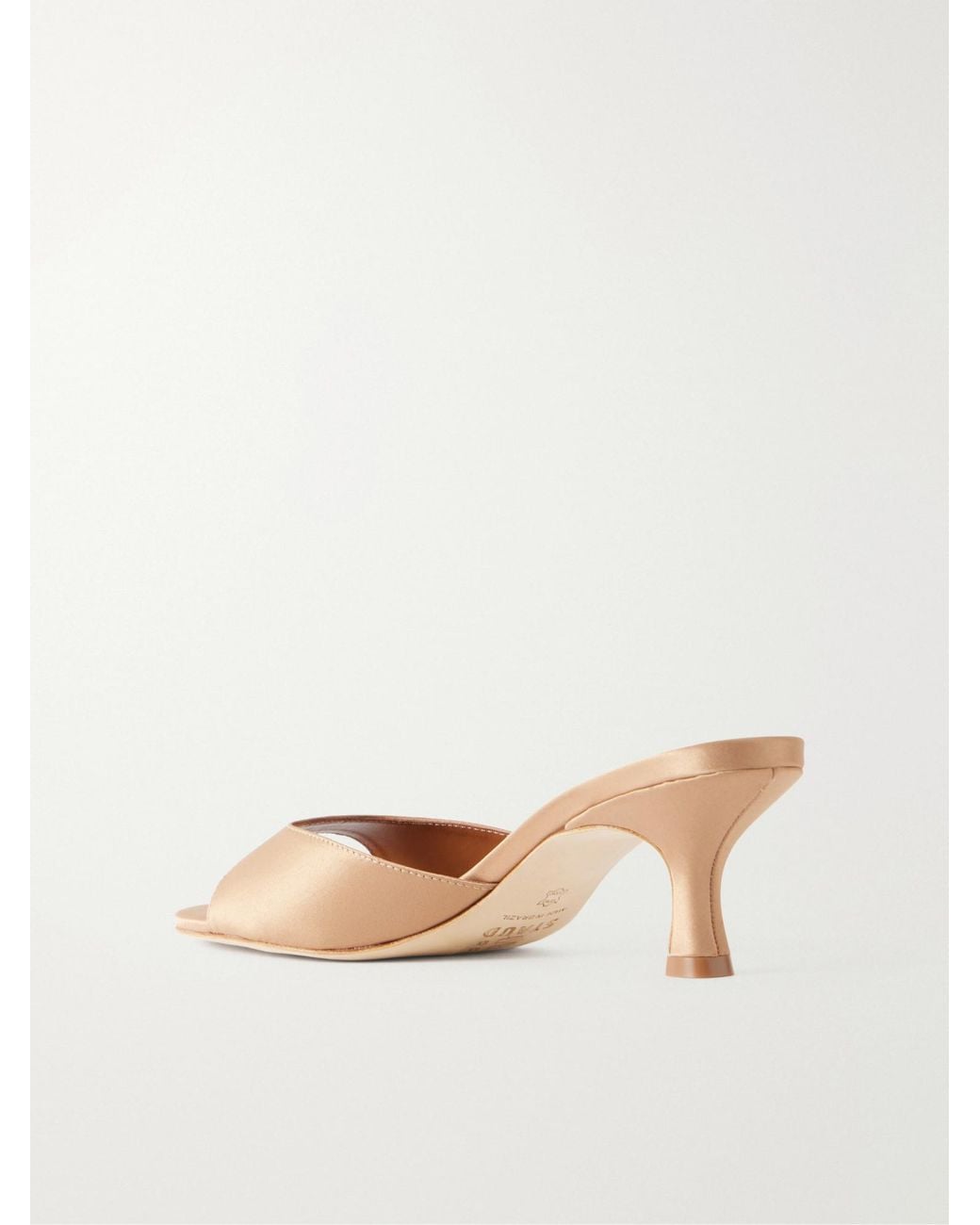 Staud Natural Satin Mules