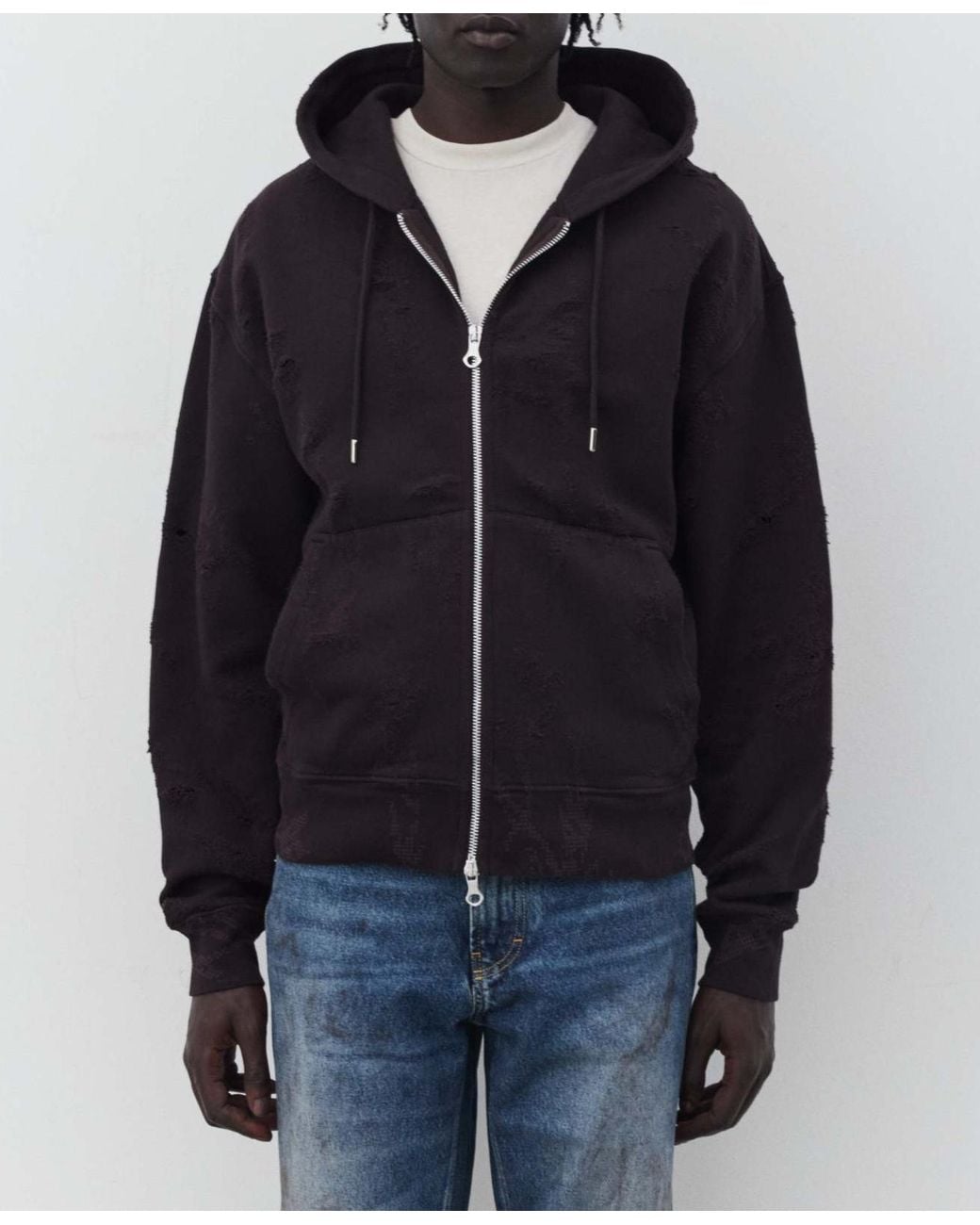 Our Legacy Blue Rascal Distressed-Effect Hoodie for men