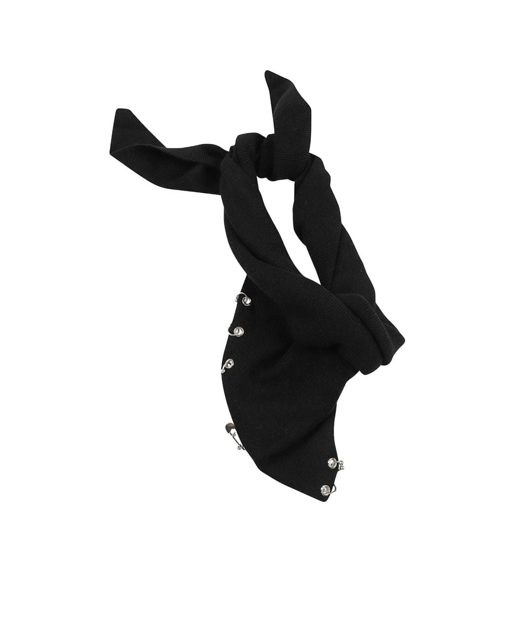Pinko Black Safety-Pin Scarf