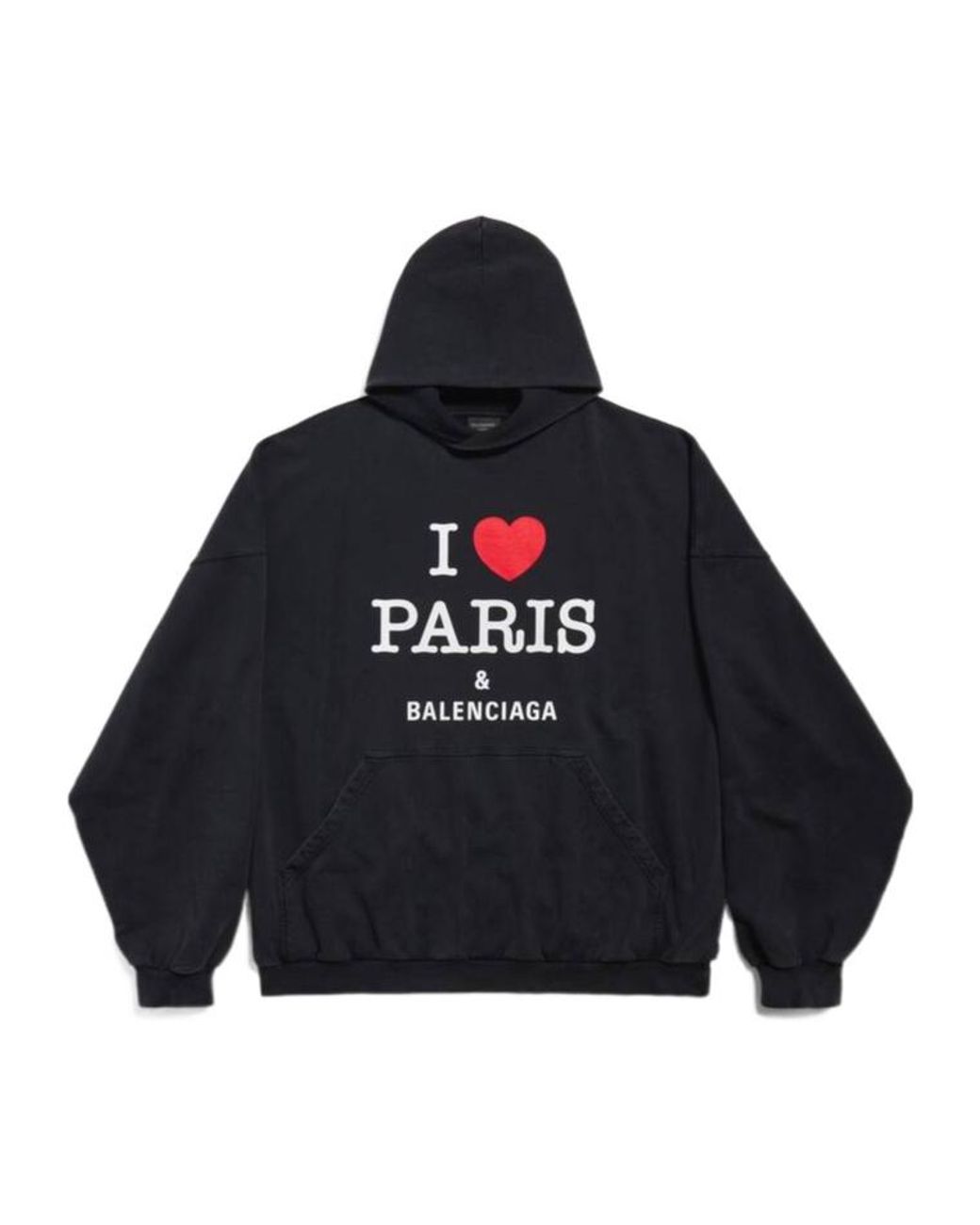 Balenciaga Blue Cotton Hooded Sweatshirt for men
