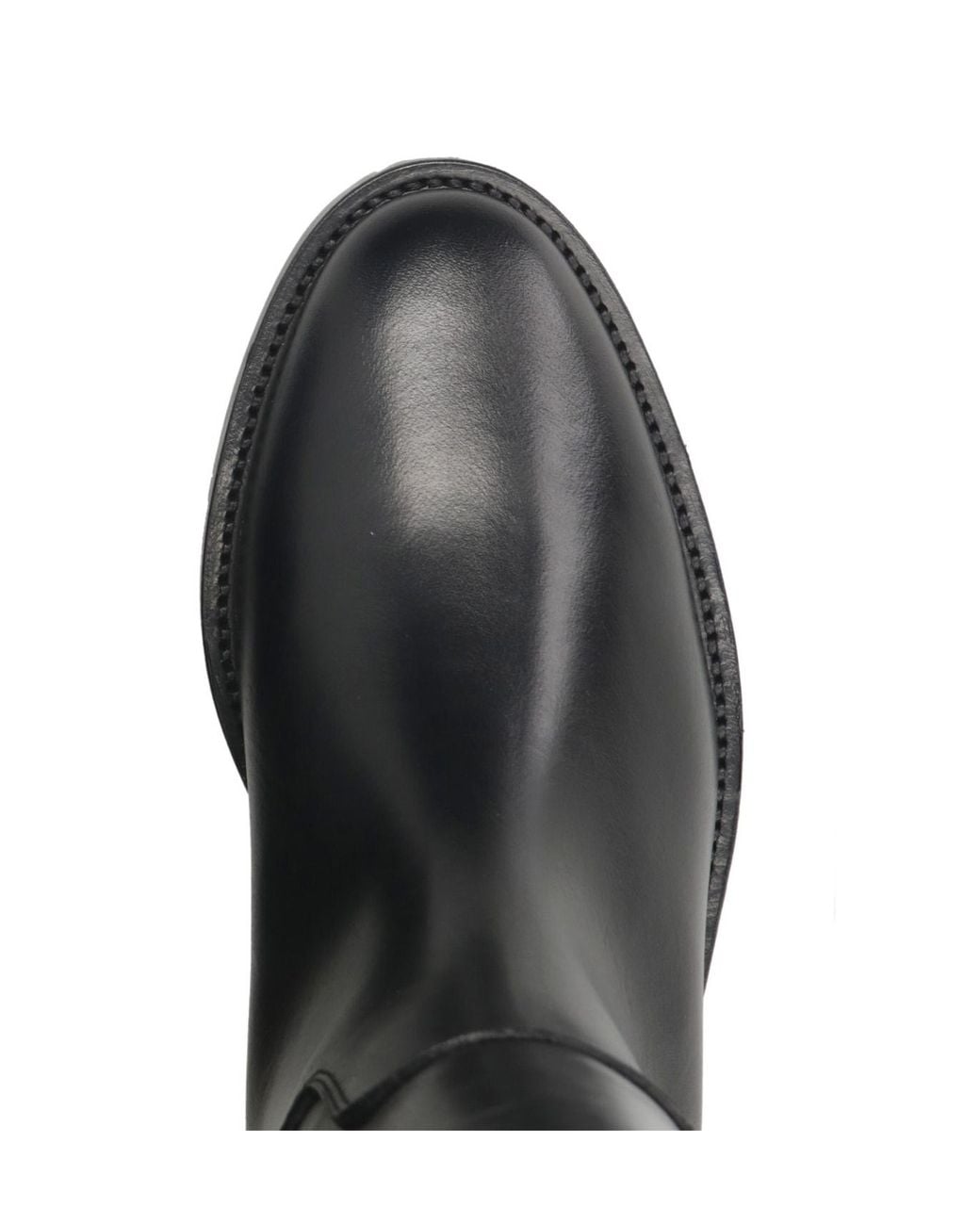 Via Roma 15 Black Round-Toe Tall Boots