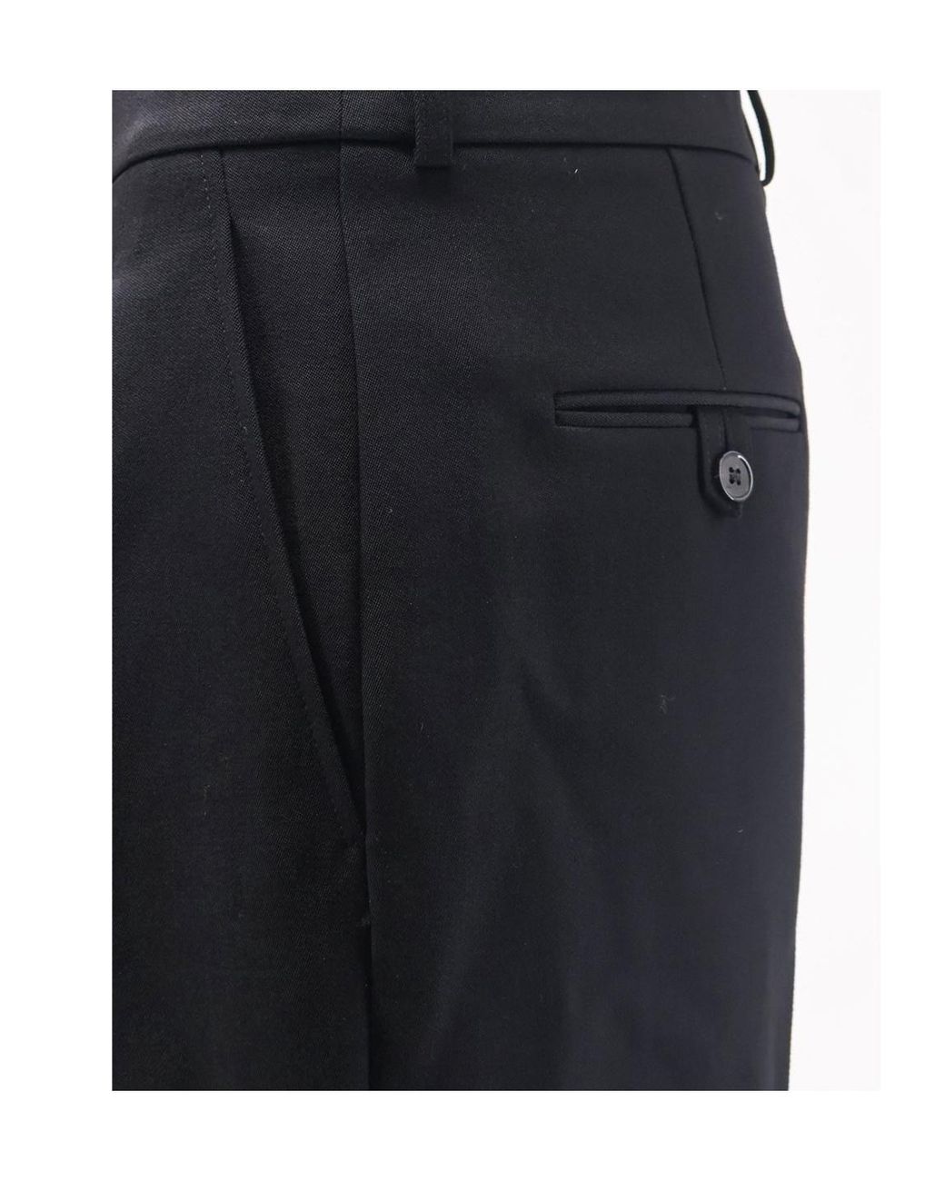Saint Laurent Black Pleated Bermuda Shorts