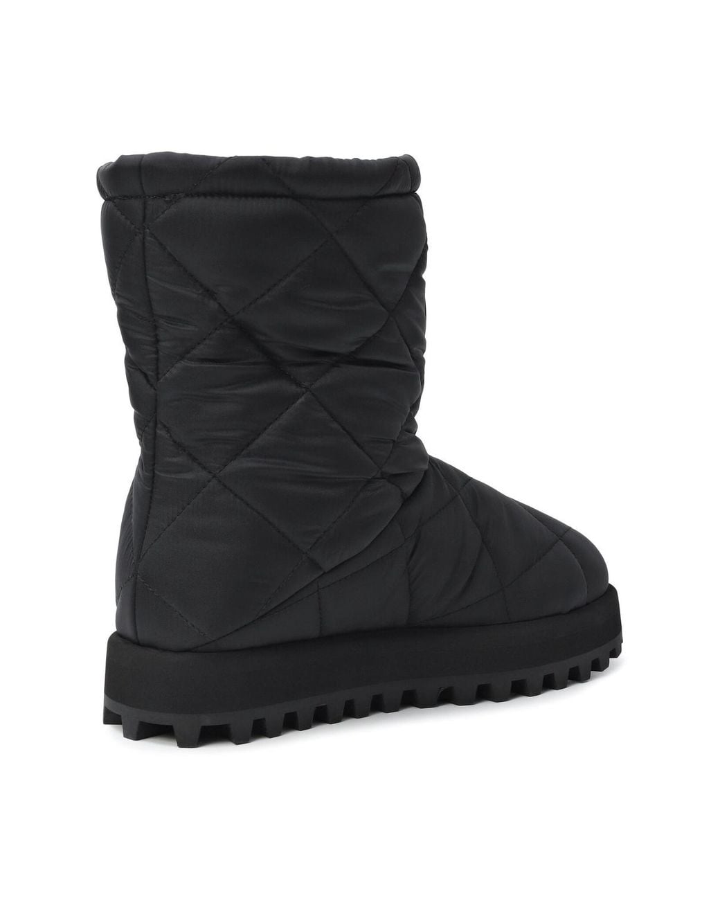 Dolce & Gabbana Black Snow Boots With Logo