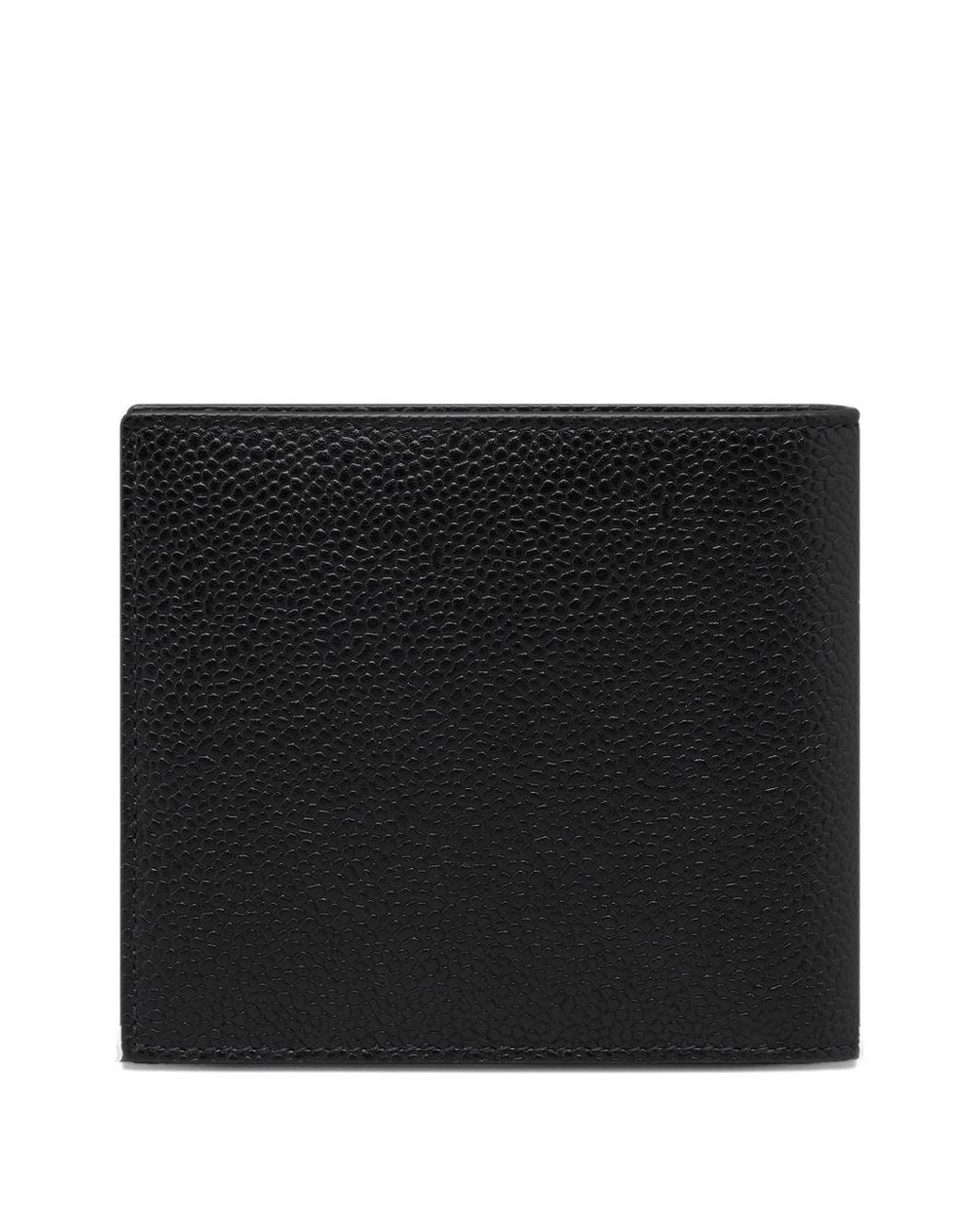 Thom Browne Black Hector-Motif Bi-Fold Wallet for men