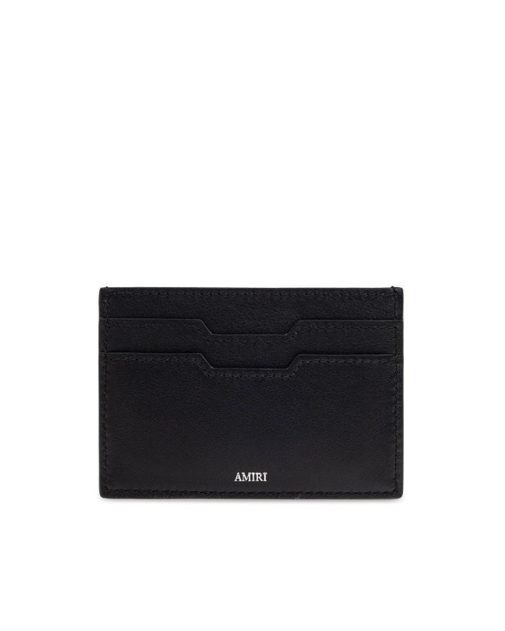 Amiri Black Hollywood Logo Printed Wallet for men