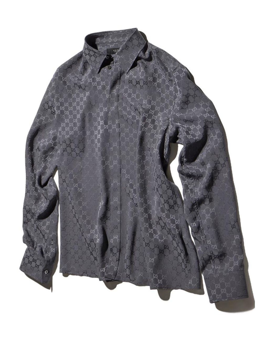 Gucci Gray Gg Jacquard Shirt