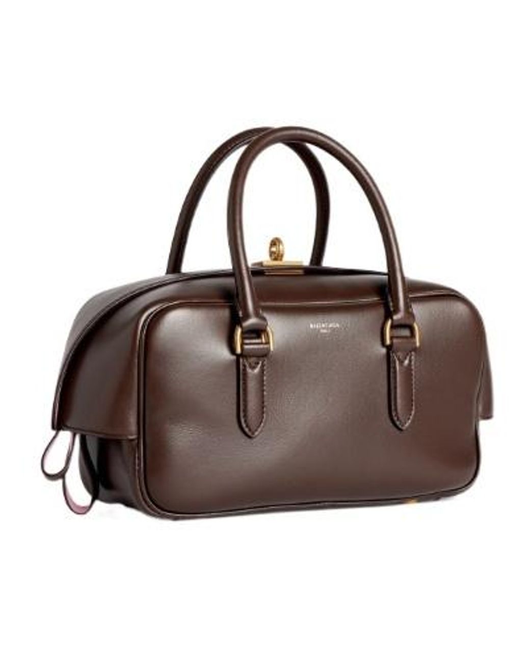 Balenciaga Brown Le 7 Small Bowling Bag