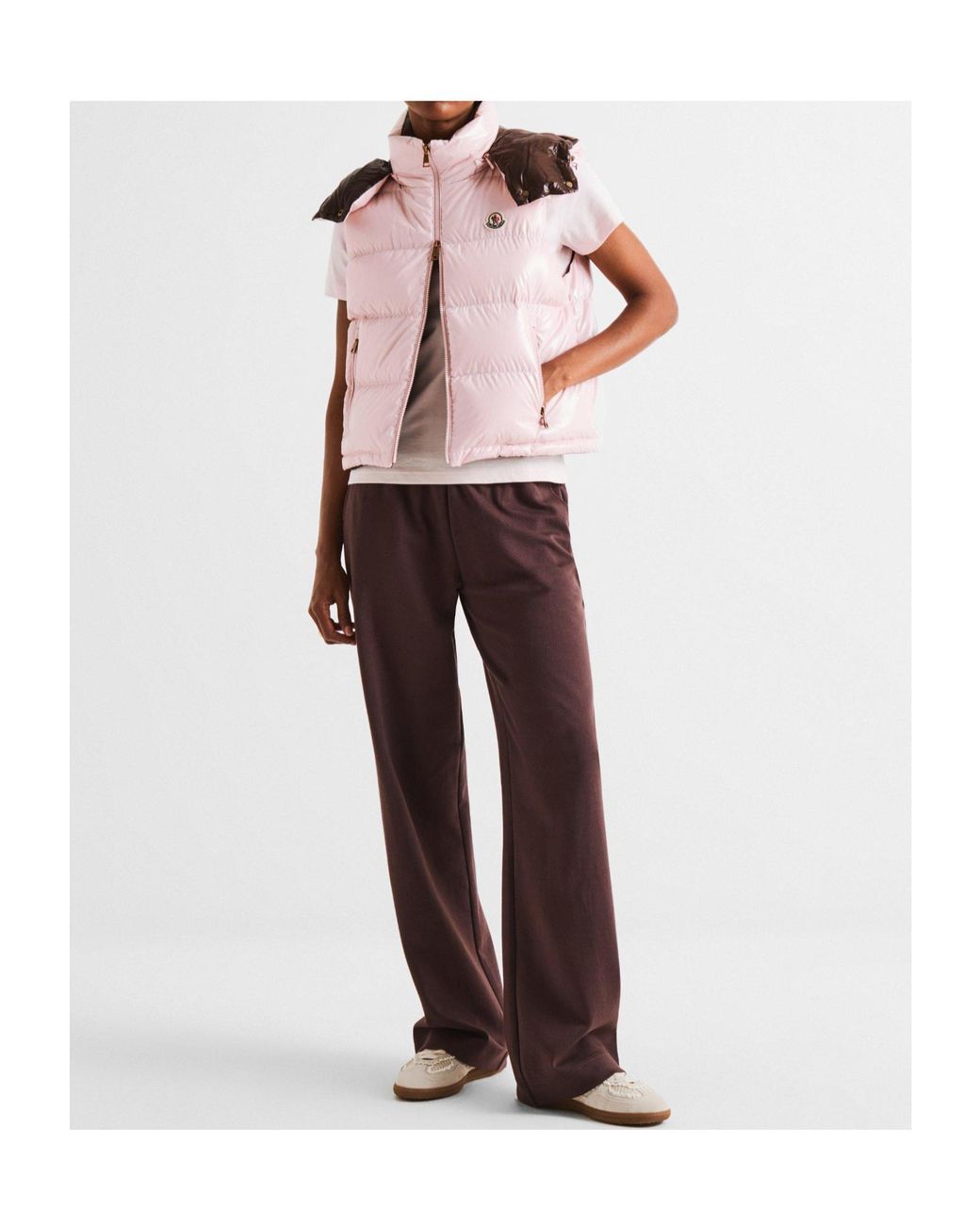 Moncler Pink Sleeveless Quilted Down Vest