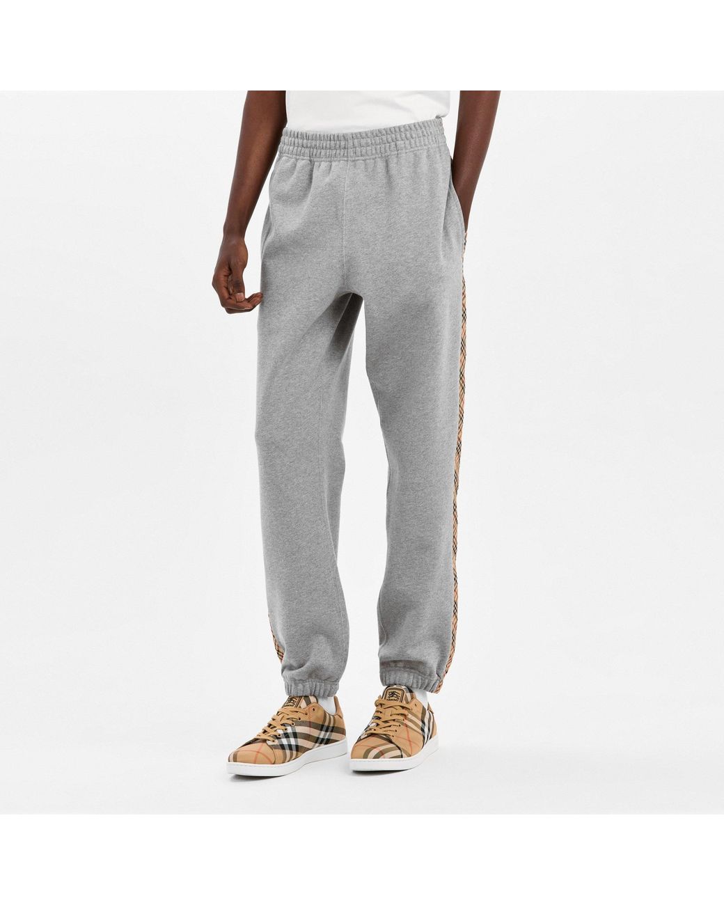 Burberry Gray Solid Color Casual Pants for men