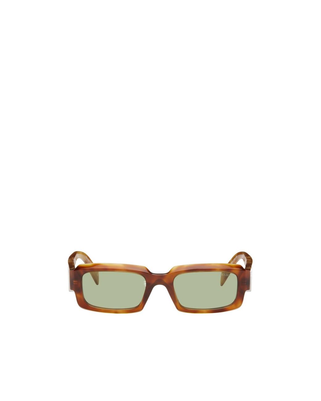 Prada Metallic Rectangular Full-Frame Sunglasses