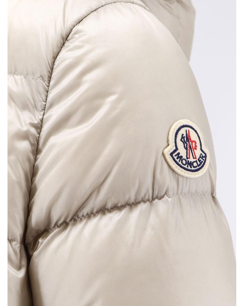 Moncler White Suyenne Zip-Up Quilted Coat