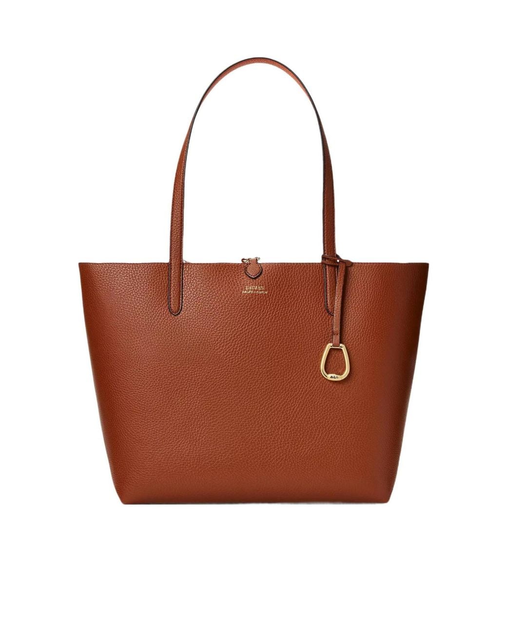 Ralph Lauren Brown Reversible Leather Tote Bag