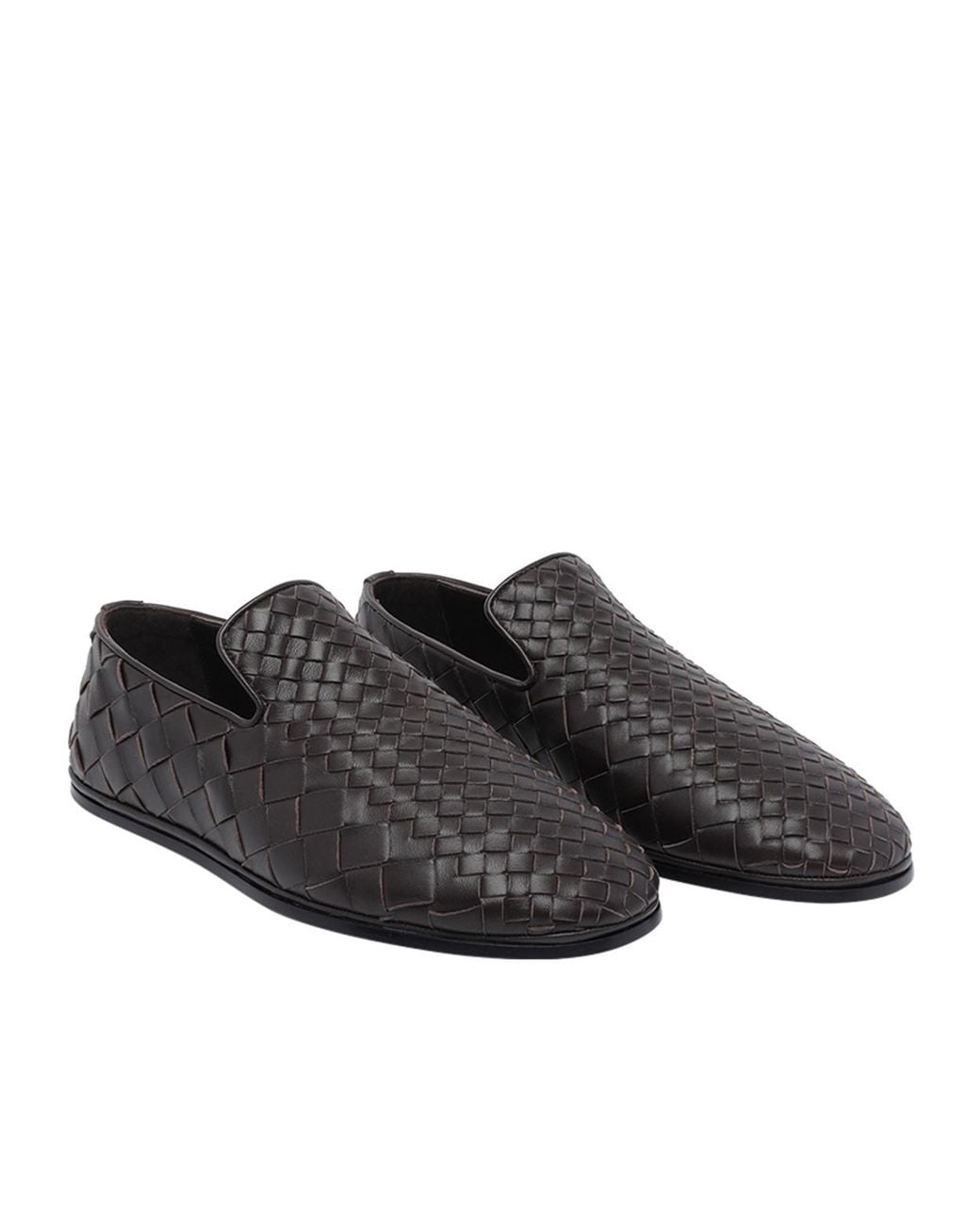 Bottega Veneta Black Sunday Slip-On Flats for men