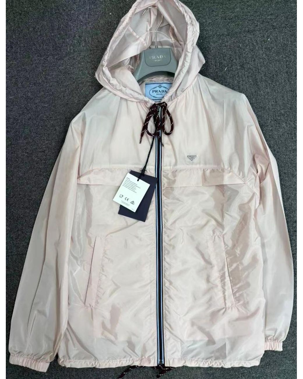 Prada Pink Zip-Up Hooded Jacket