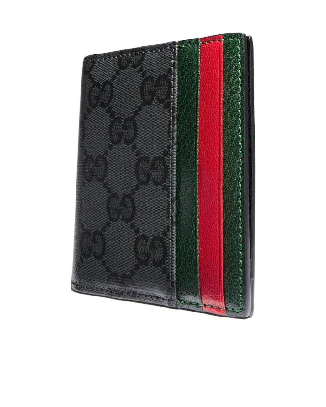 Gucci Black Web Card Slots Bi-Fold Wallet for men