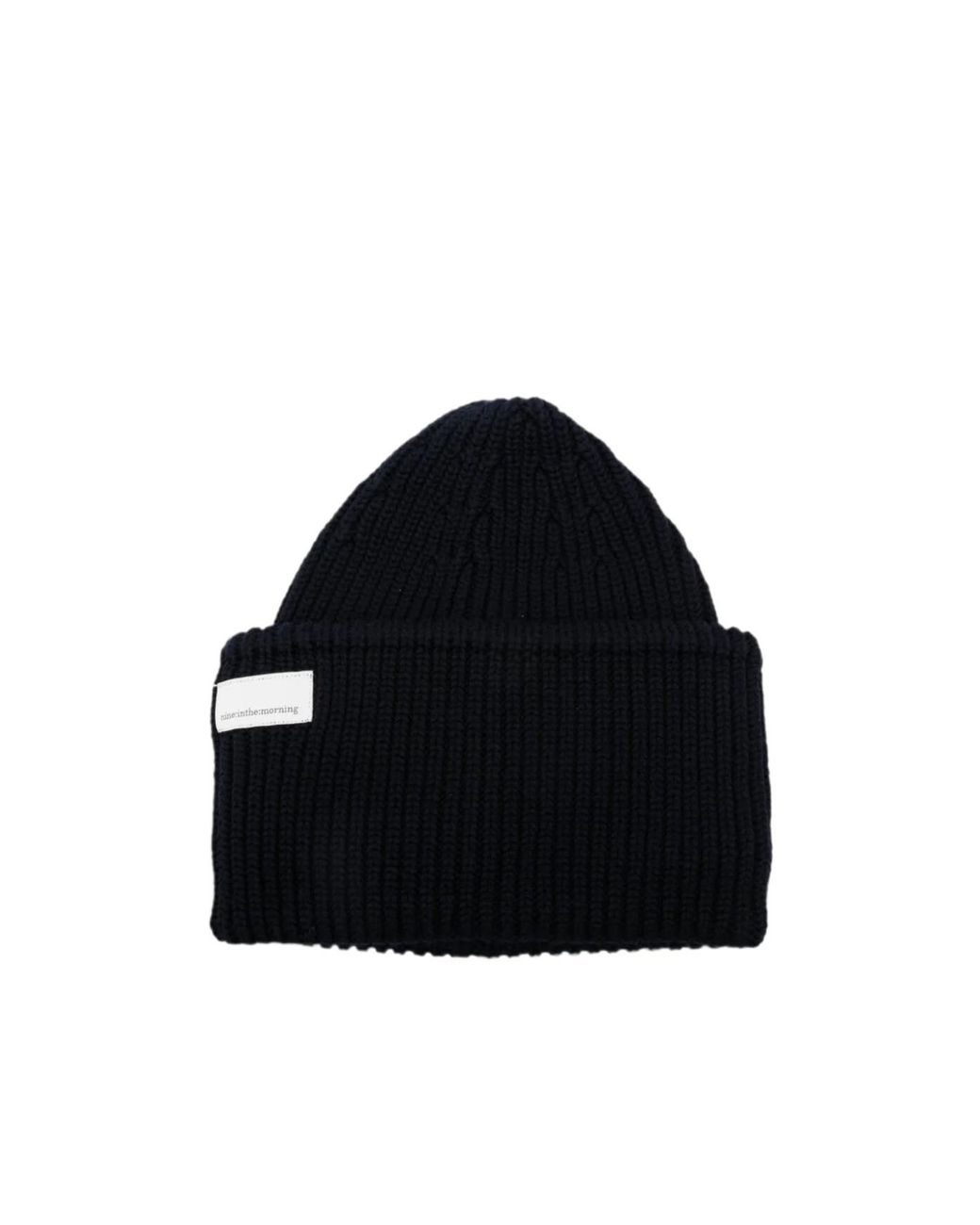 Nine:inthe:morning Black Cuffed Knit Hat for men
