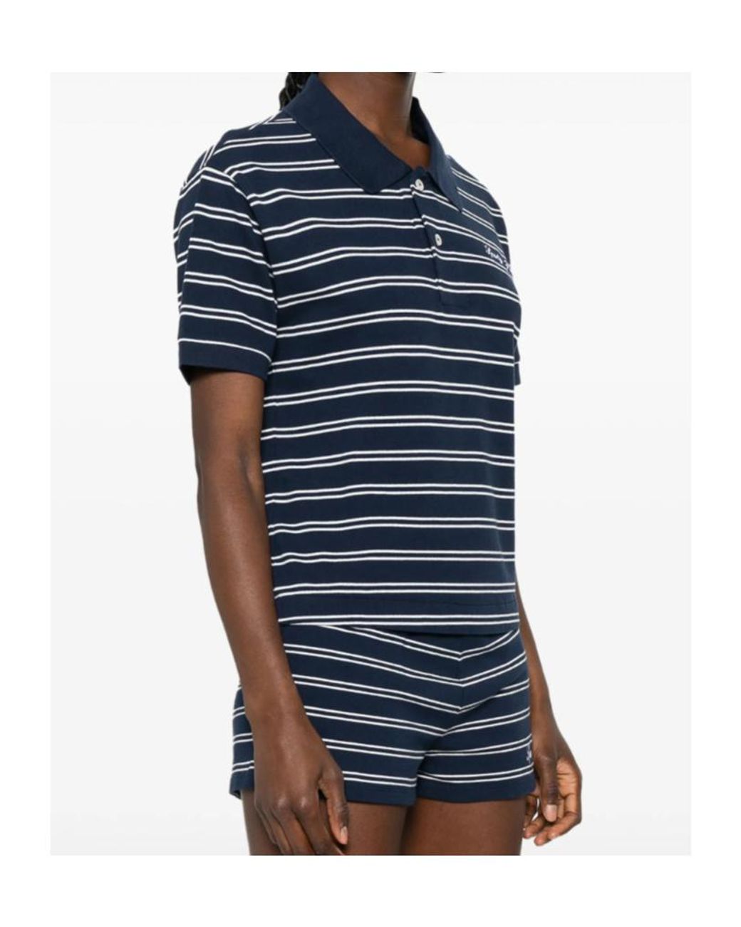 Sporty & Rich Blue Short-Sleeved Polo Shirt