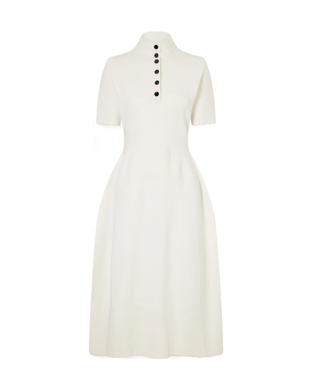 Proenza Schouler White Mathilde Ribbed Stretch-Jersey Midi Dress