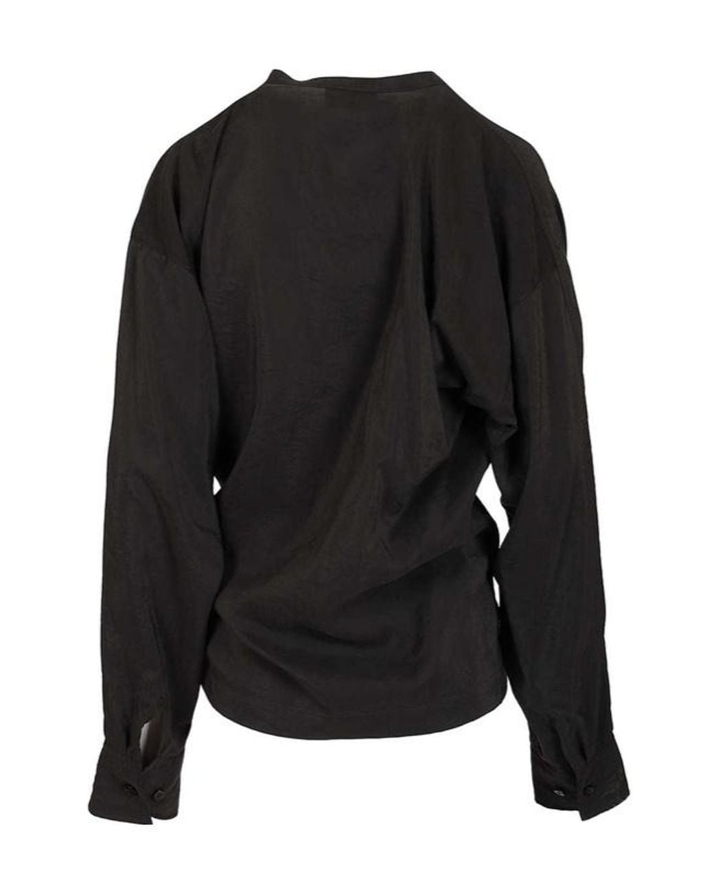 Lemaire Black Long-Sleeved Twisted Top