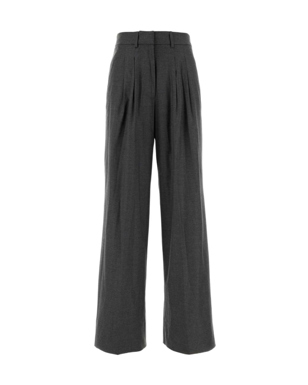 Pt Pantaloni Gray Pt Torino Frankie Pleated Wide-Leg Pants