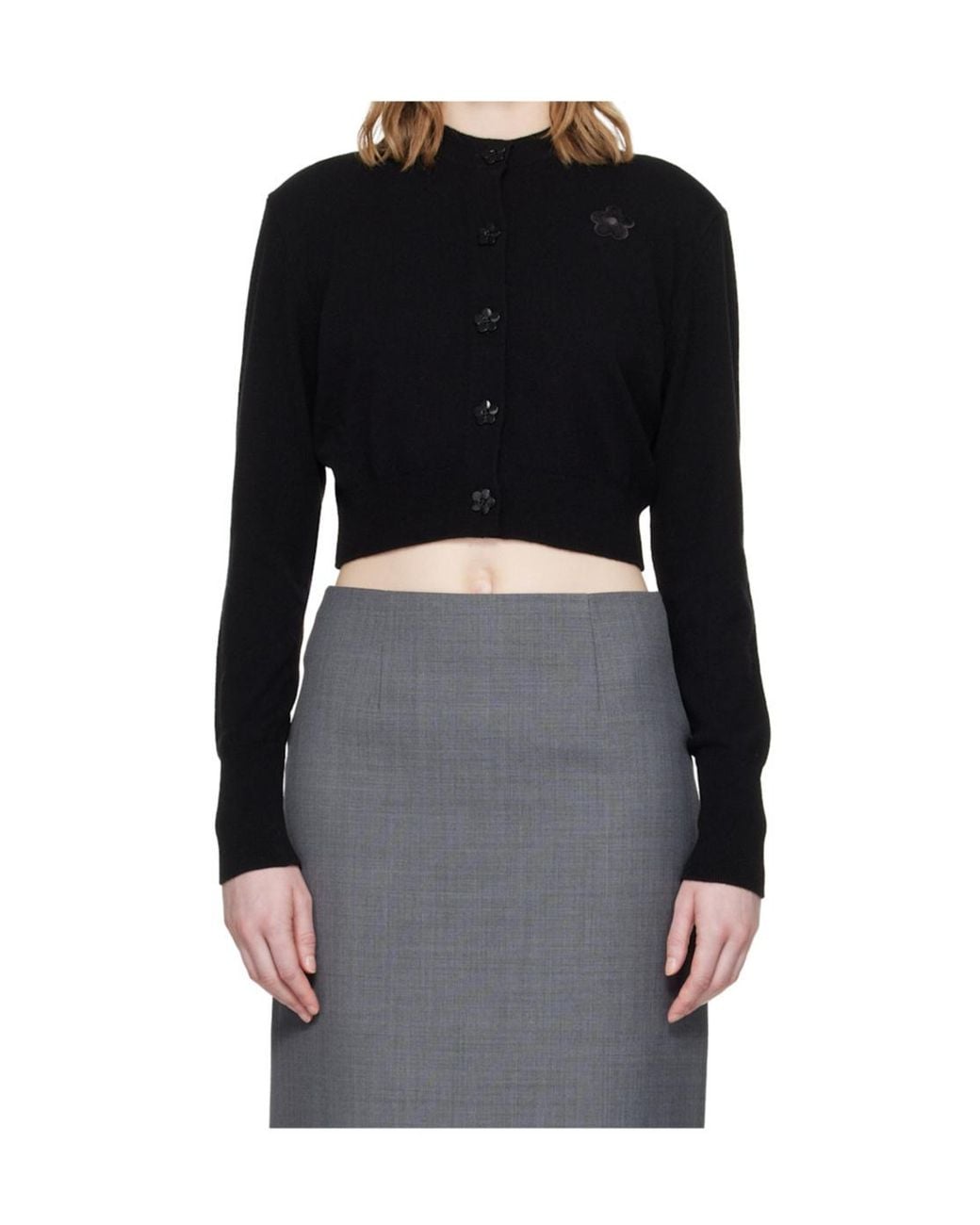 CECILIE BAHNSEN Black Cbdua Long-Sleeves Cardigan