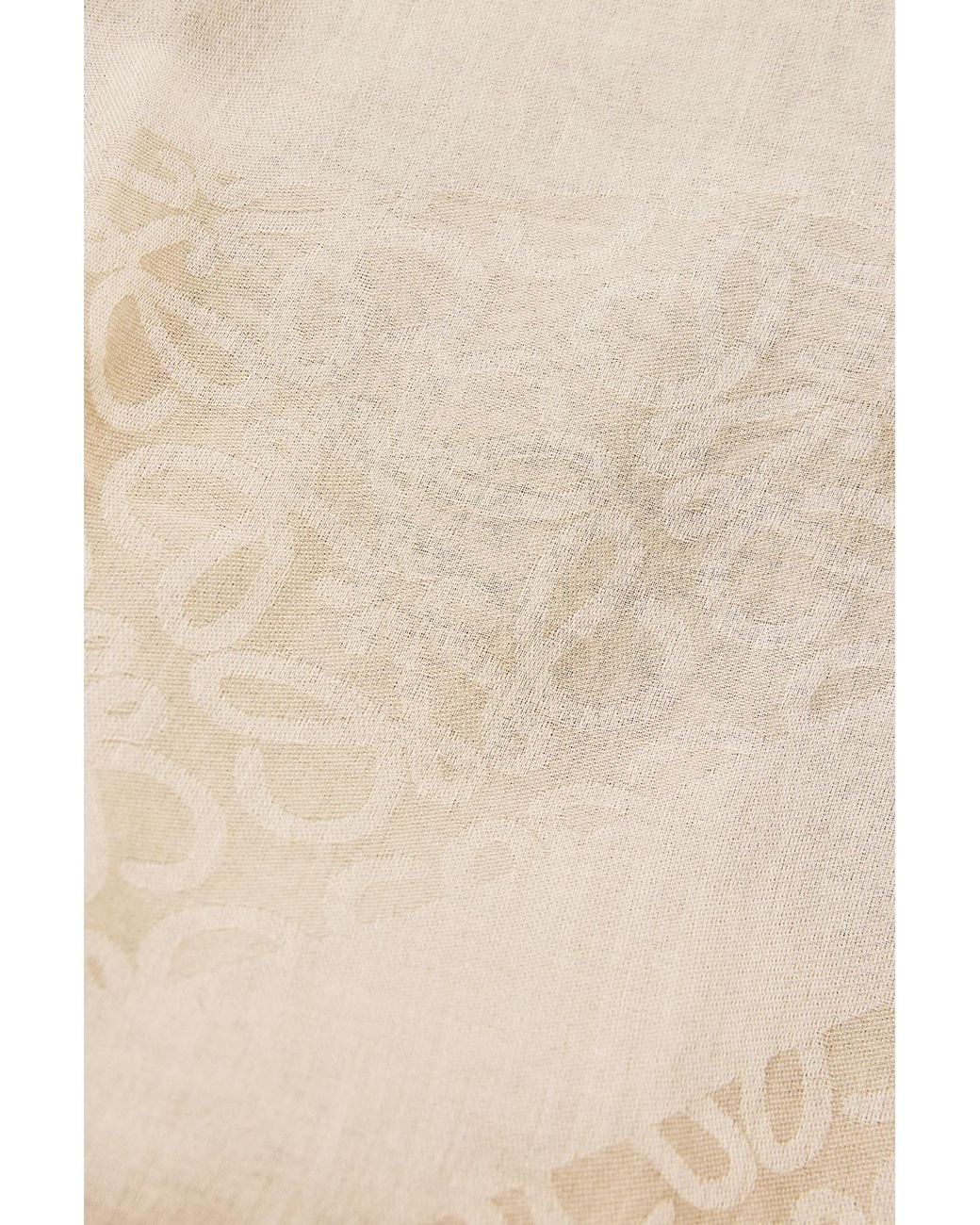 Loewe Natural Anagram Fringed Pareo