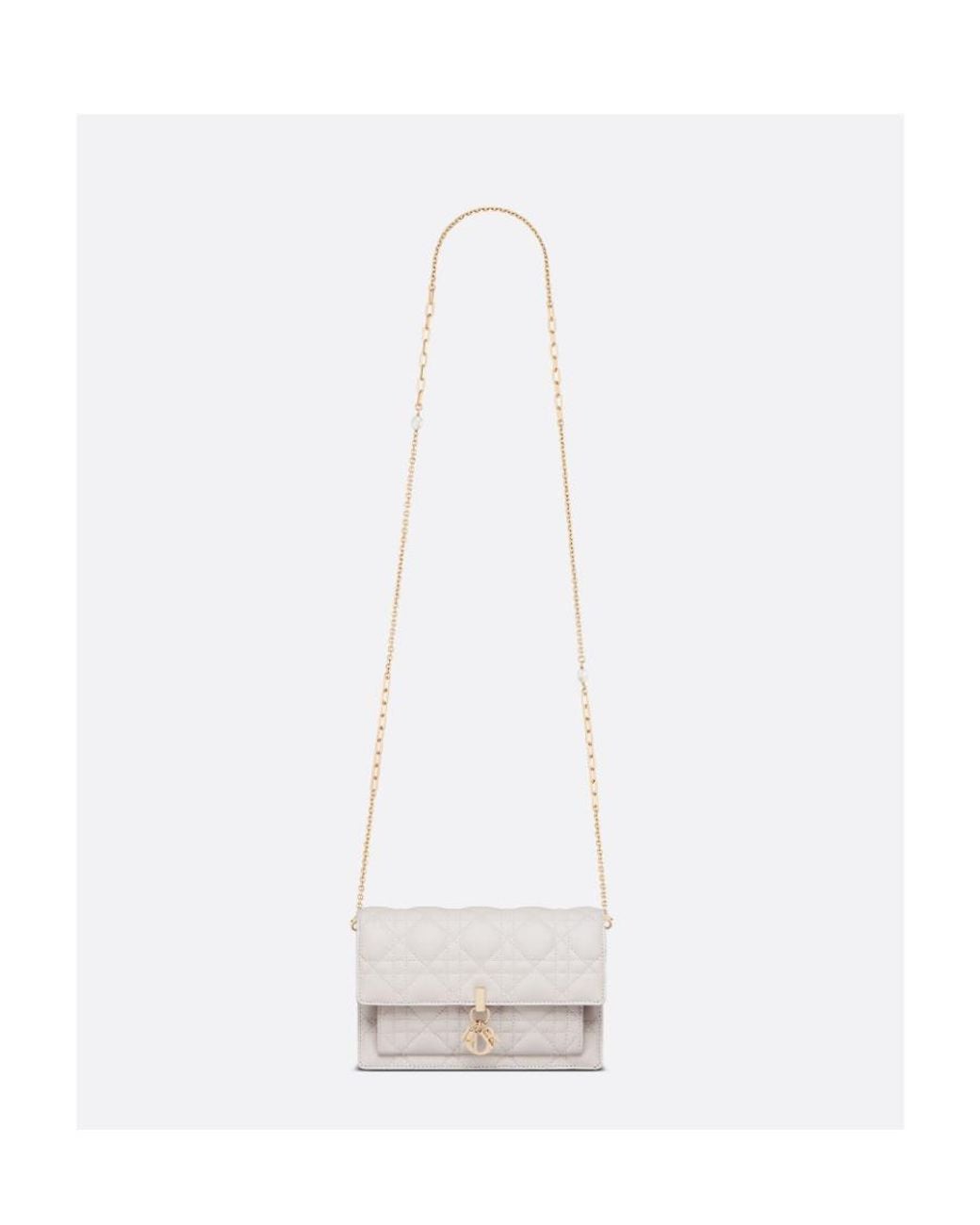Dior White Logo Shoulder Bag